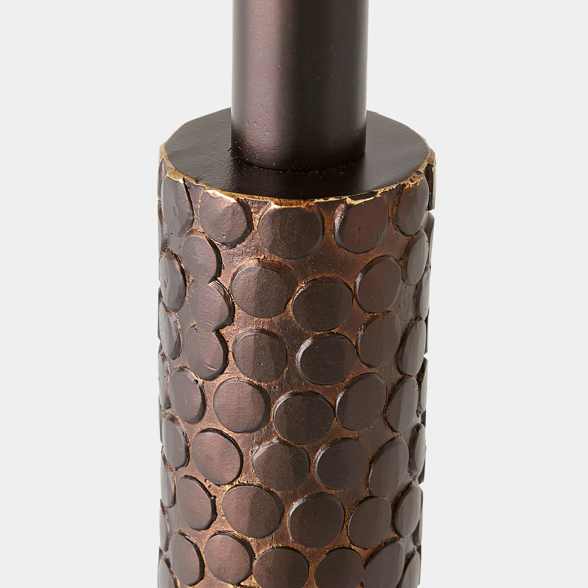 Kelly Hammered Martini Table-Bronze-White