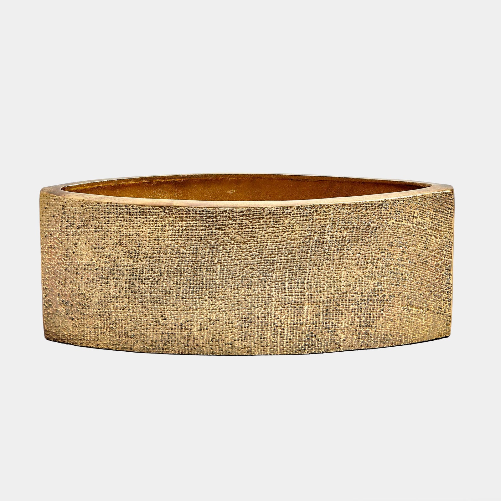 Tomiko Hemp Etched Planter-Brass