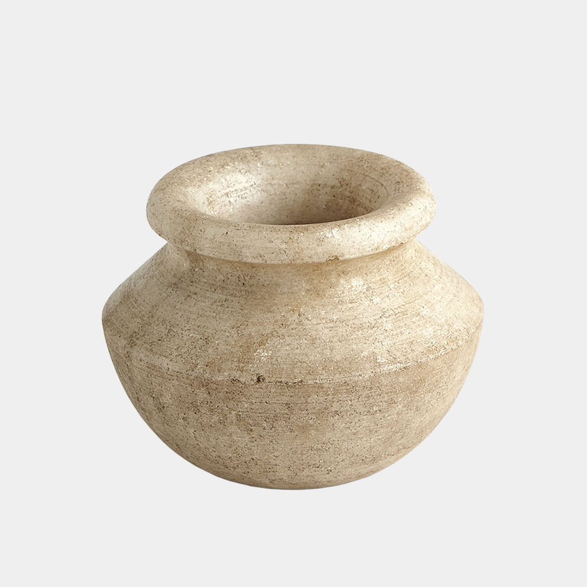 Ponyo Marble Vase-Antiqued White