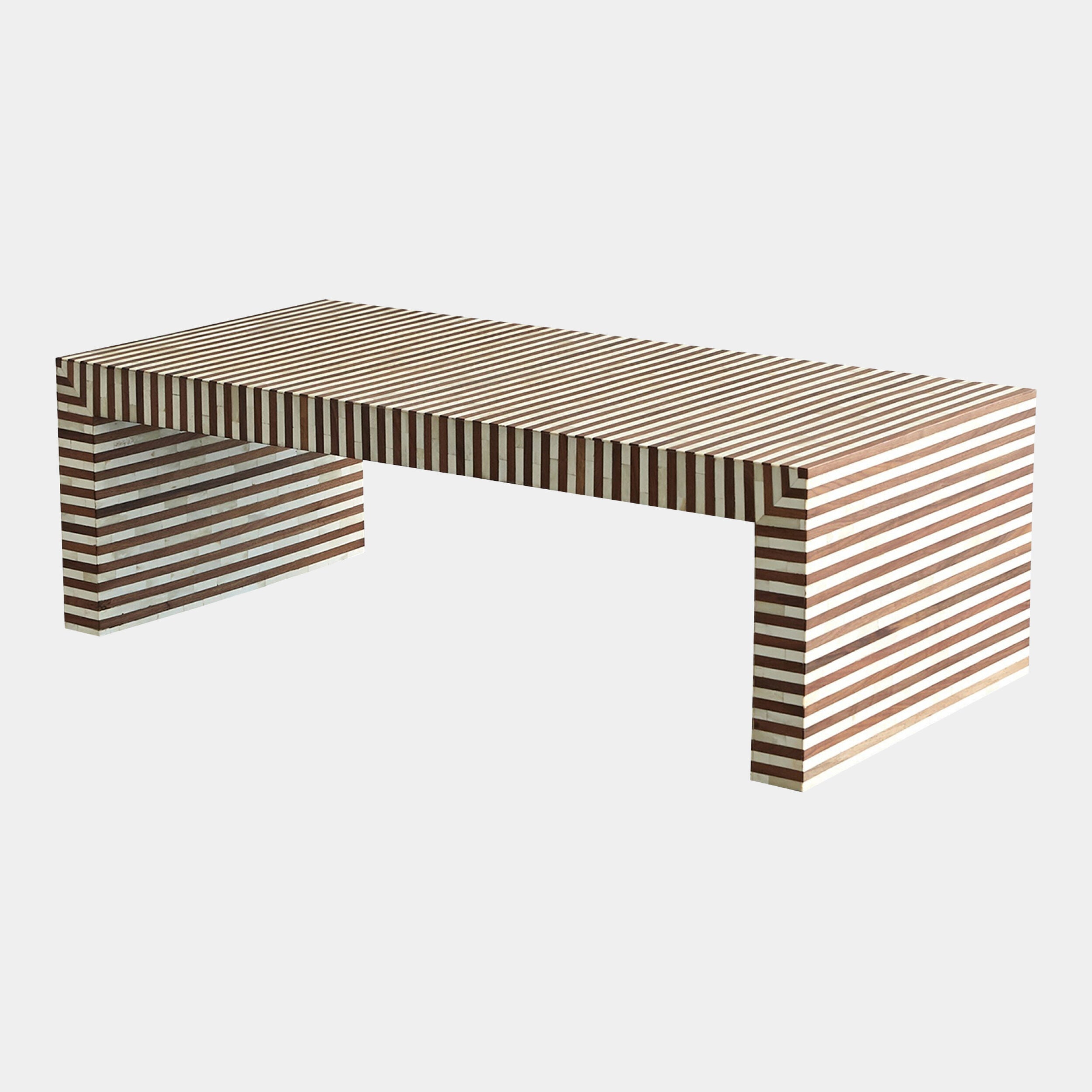 Sienna Coffee Table-Walnut/Bone