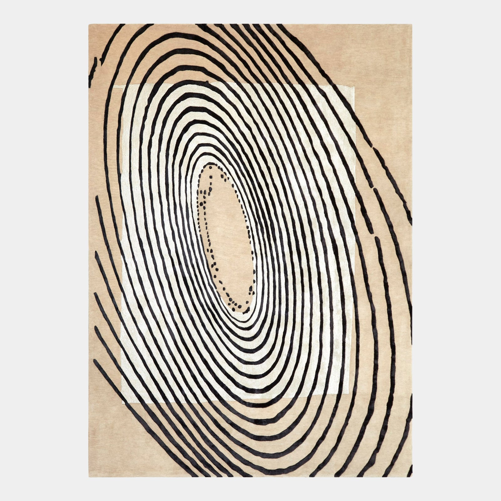 Concentric Circles Rug-Fawn
