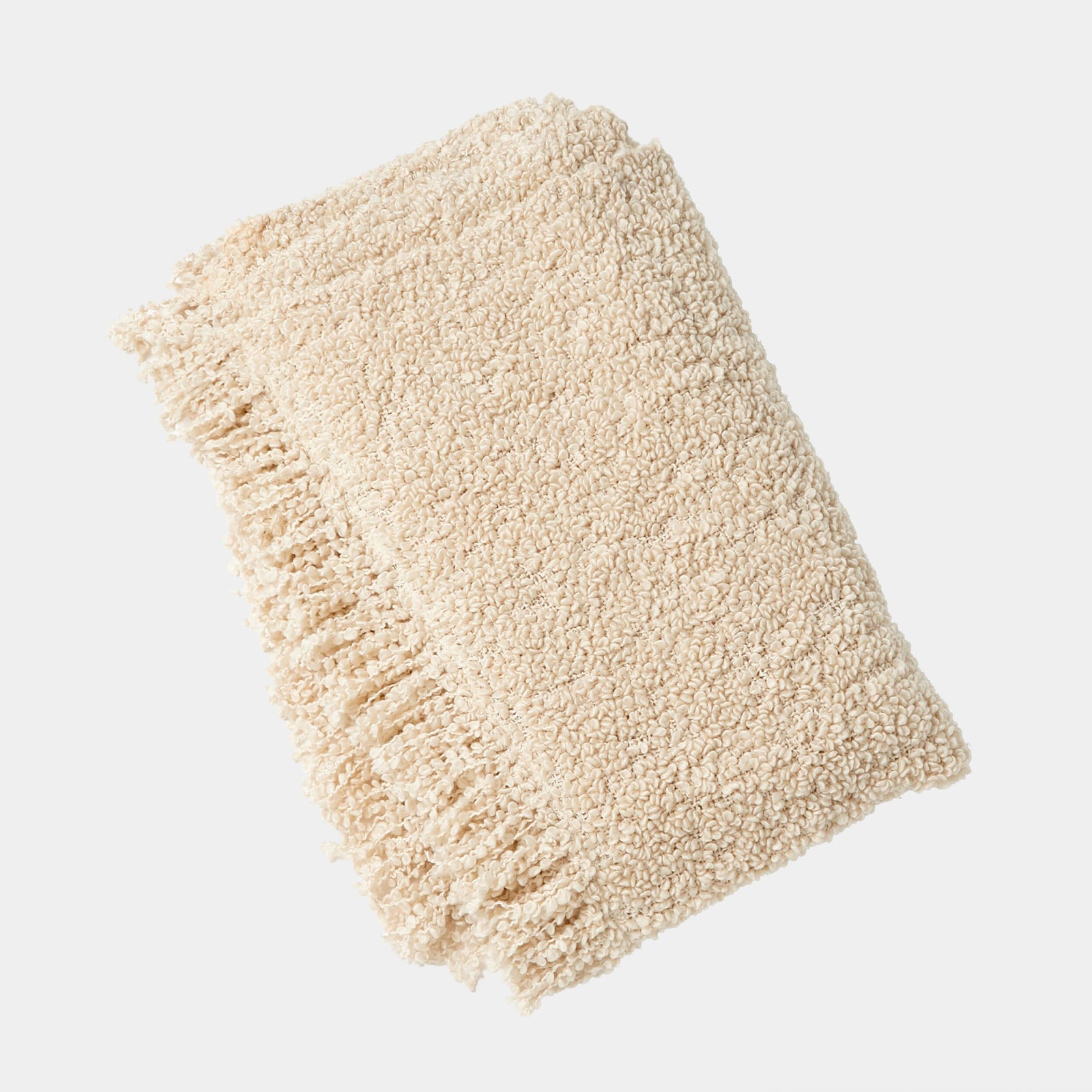Stetson Textured Boucle Throw-Natural