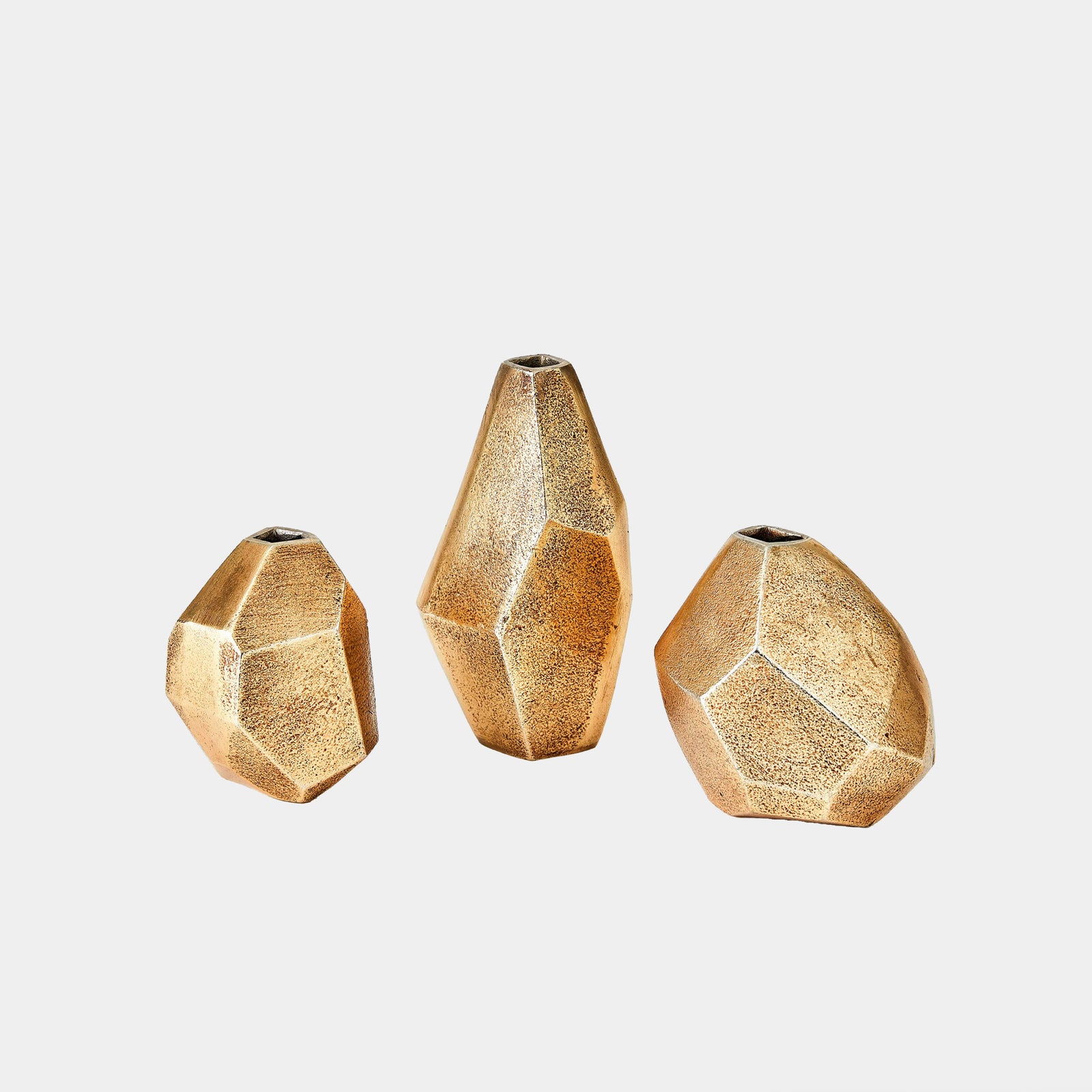 Geo Vases-Antique Brass