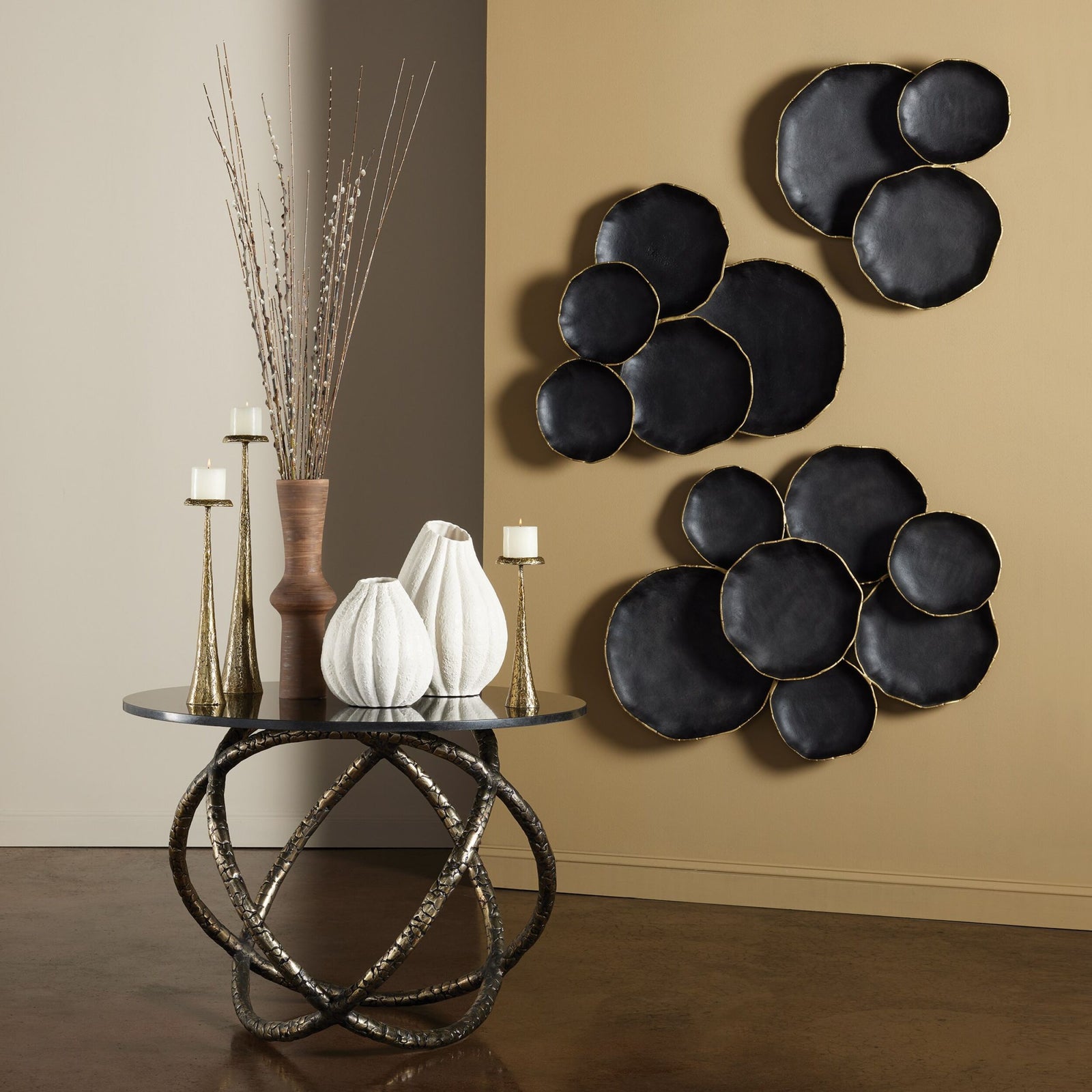 Tipped Edge Wall Decor-7 Cluster