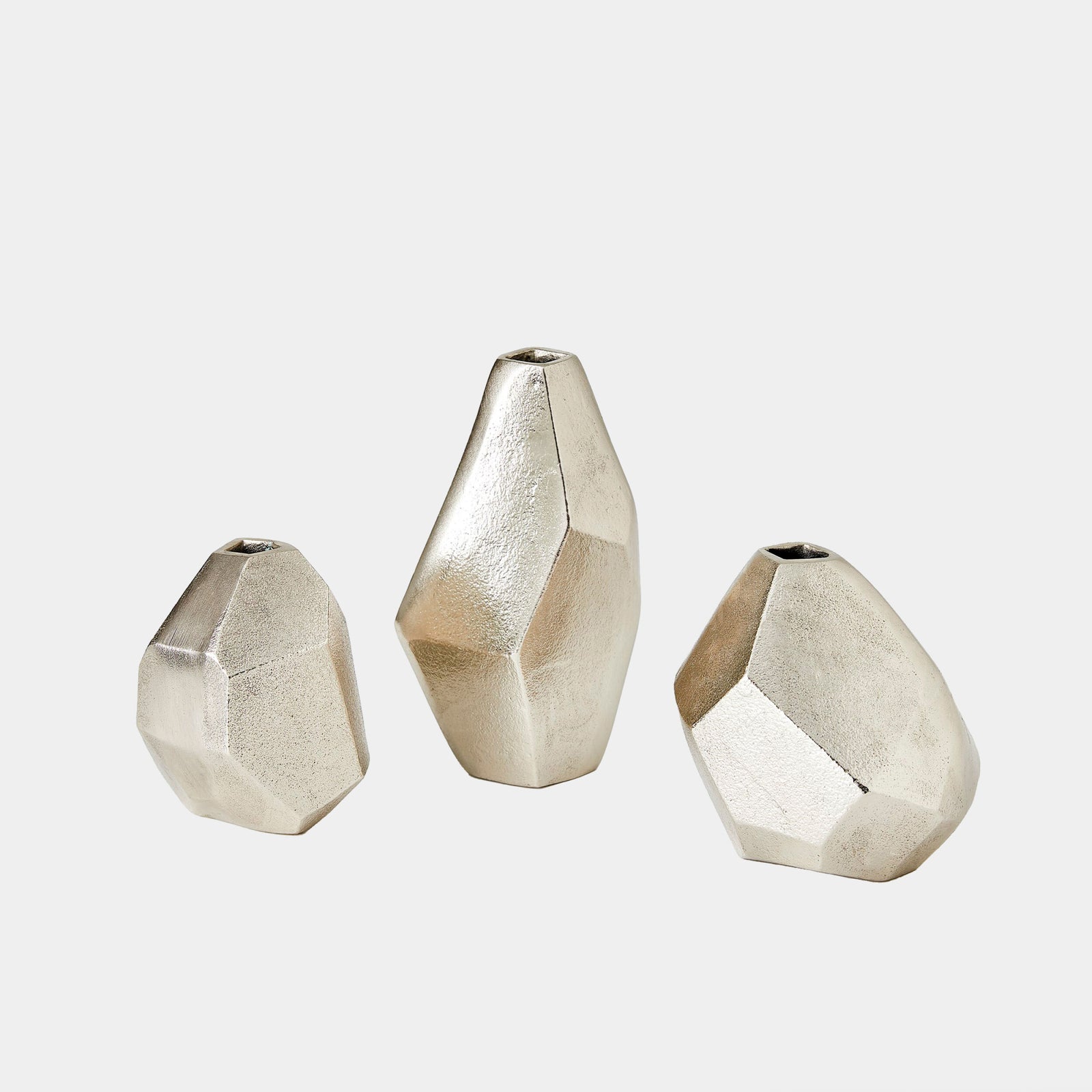 Geo Vases-Antique Nickel