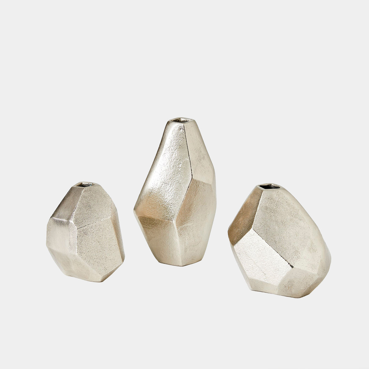 Geo Vases-Antique Nickel