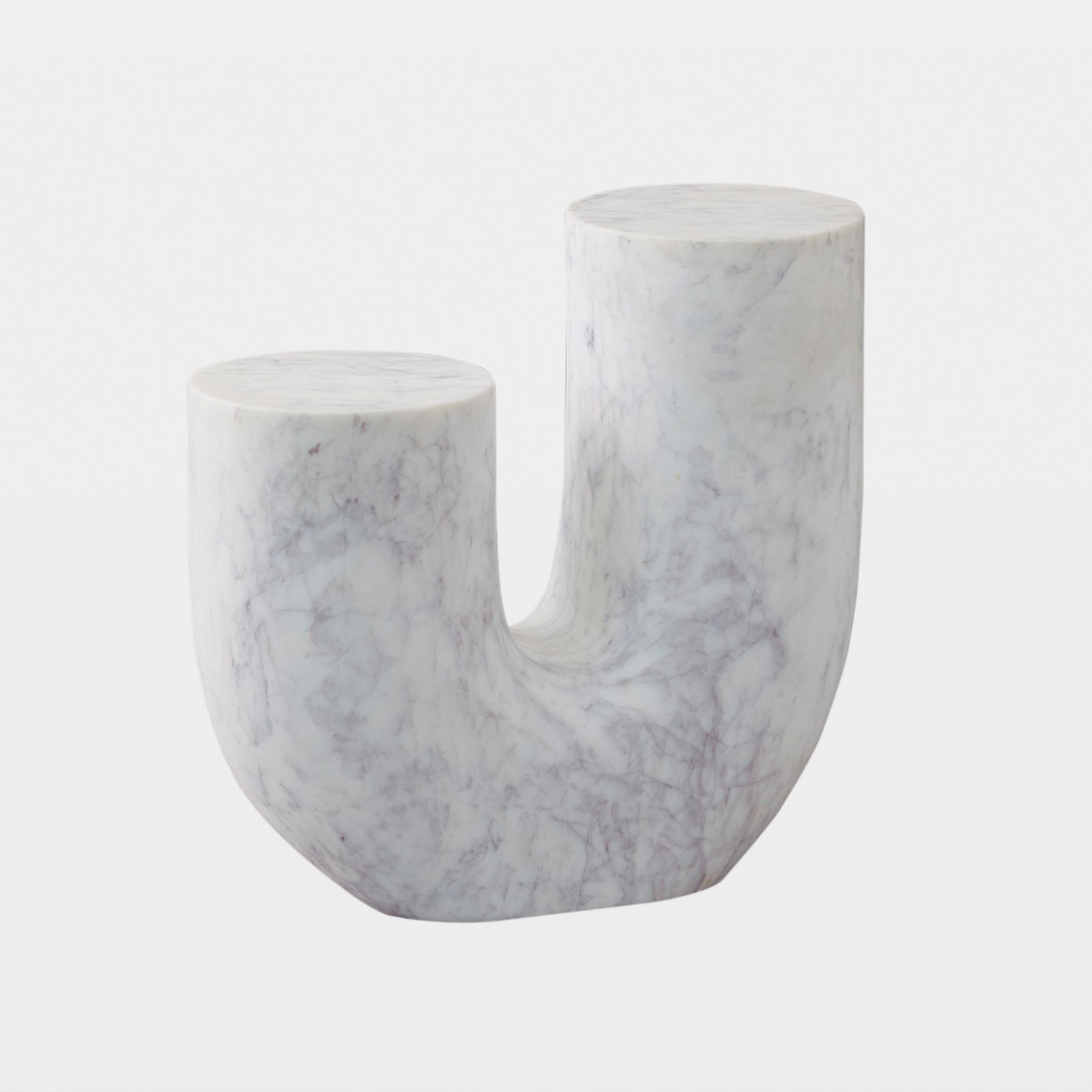 Stentorian Marble Tube Table-White