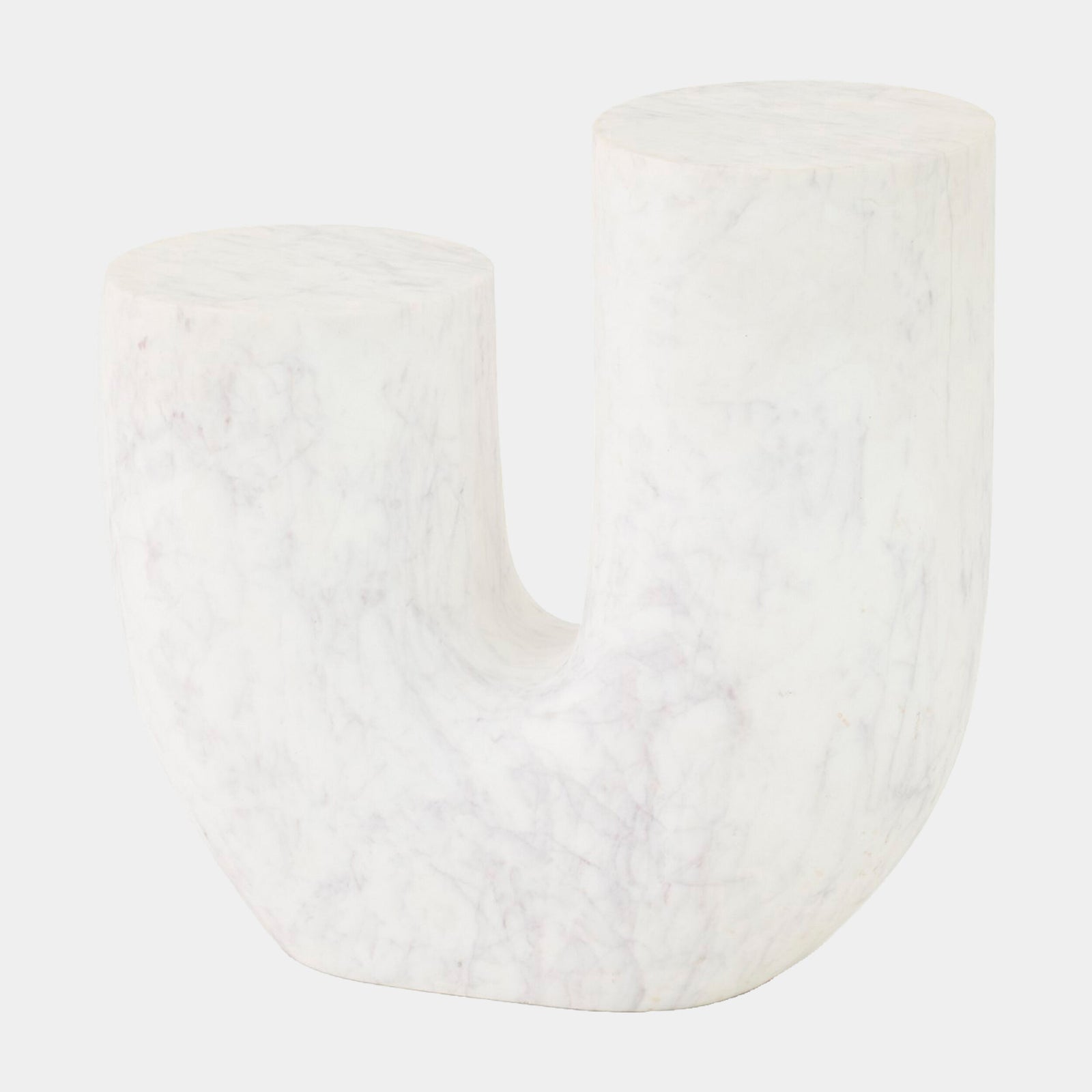 Stentorian Marble Tube Table-White