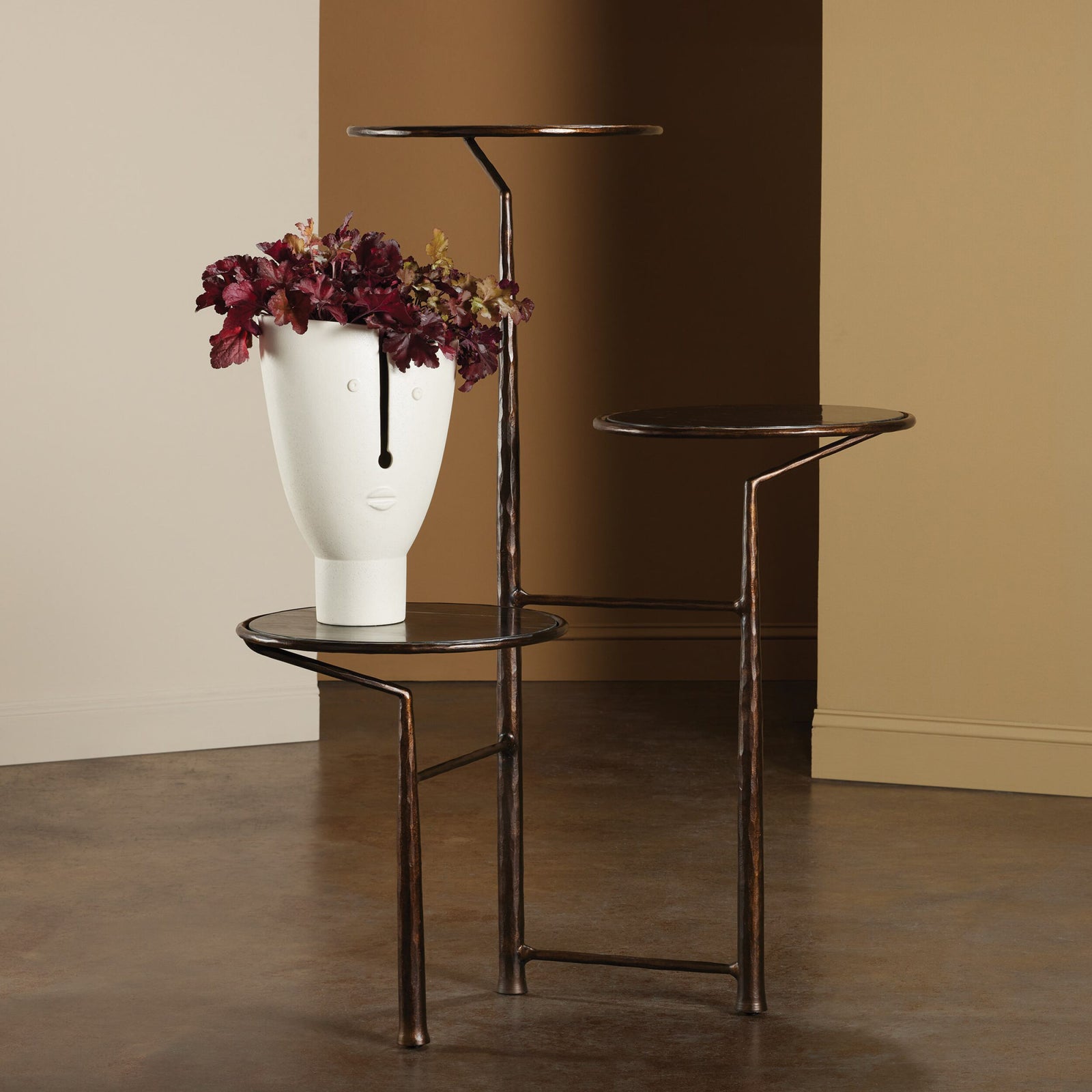 Unity Pedestal w/Black Marble-Bronze