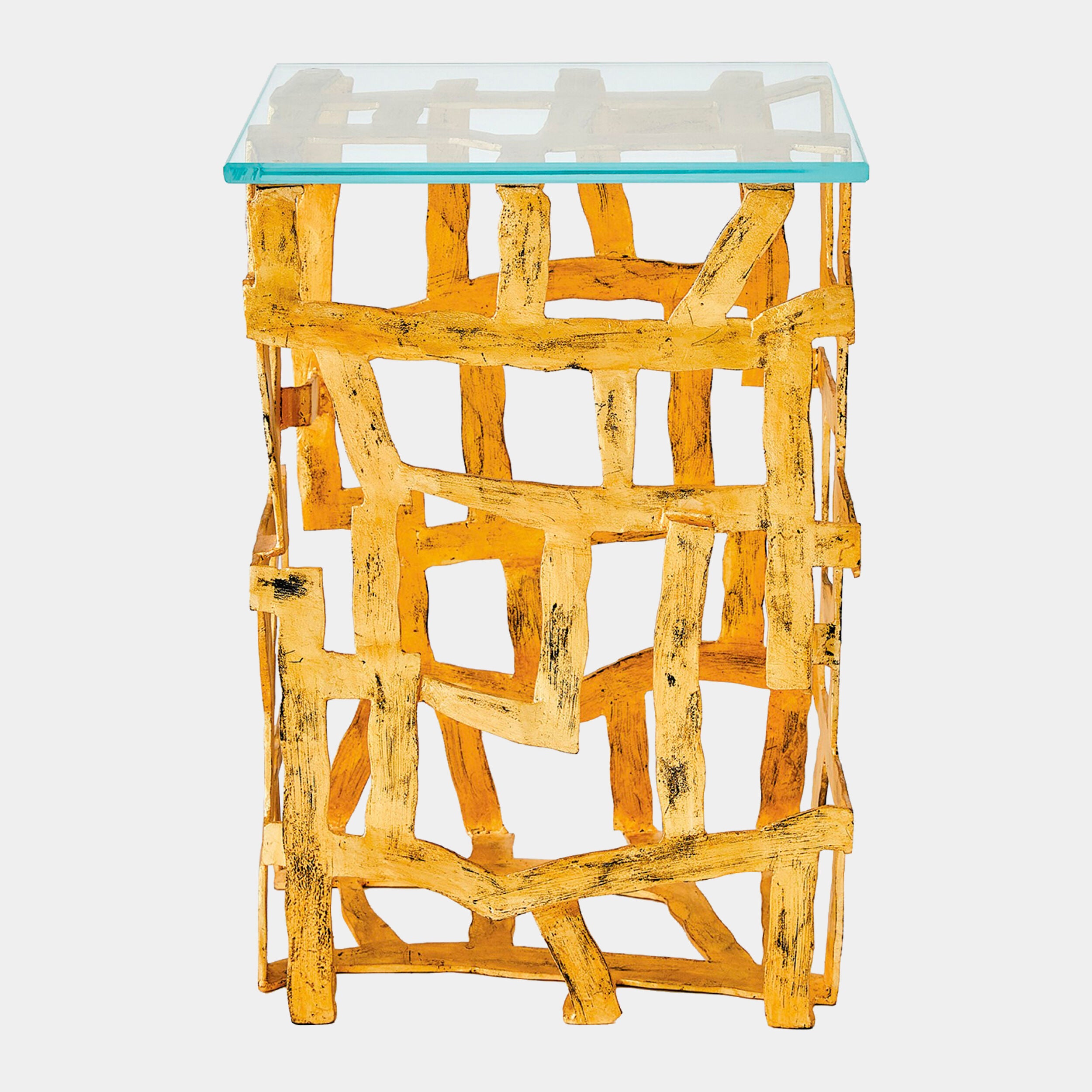 Fragments End Table-Gold Leaf