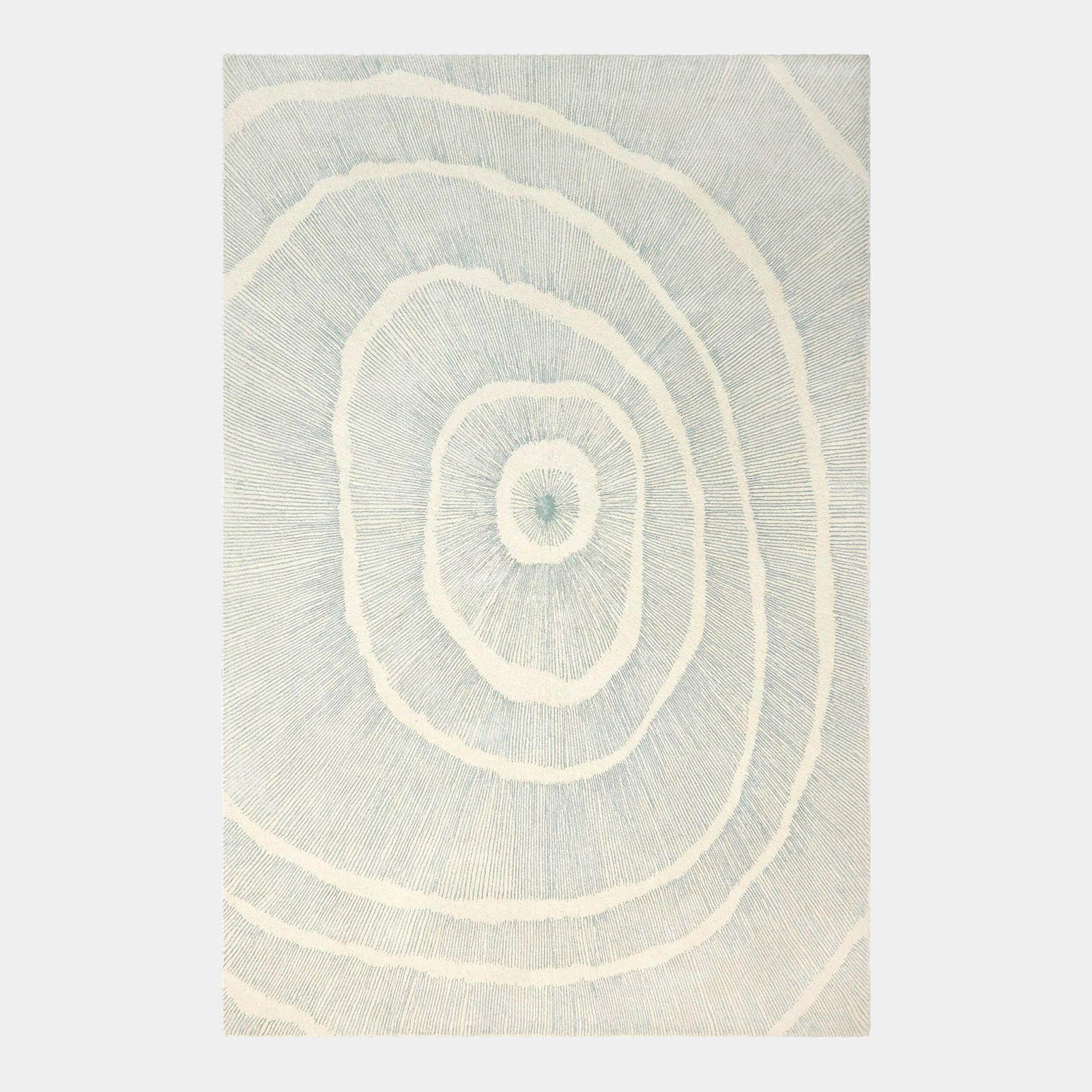 Burst Rug-Ivory/Blue
