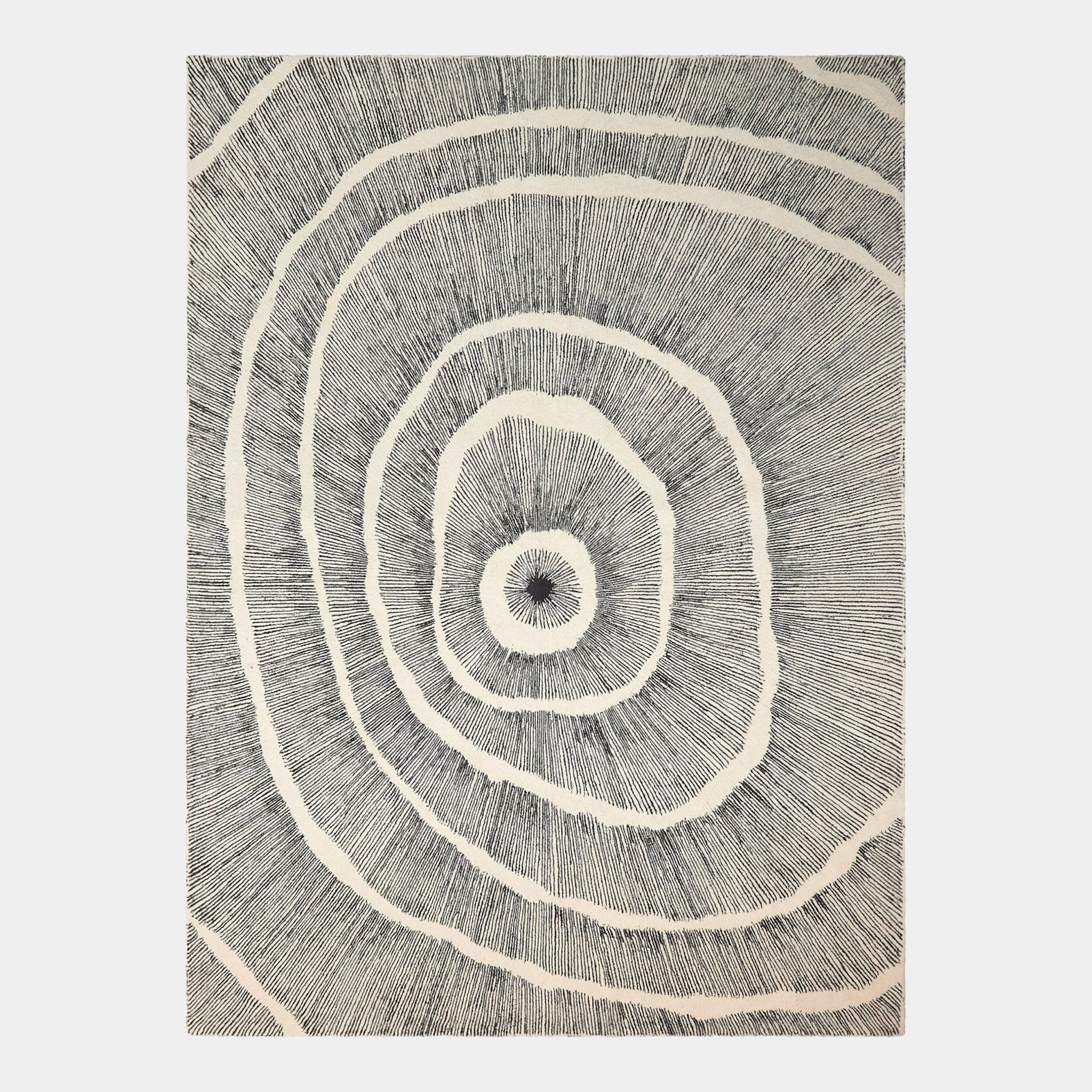 Burst Rug-Ivory/Black