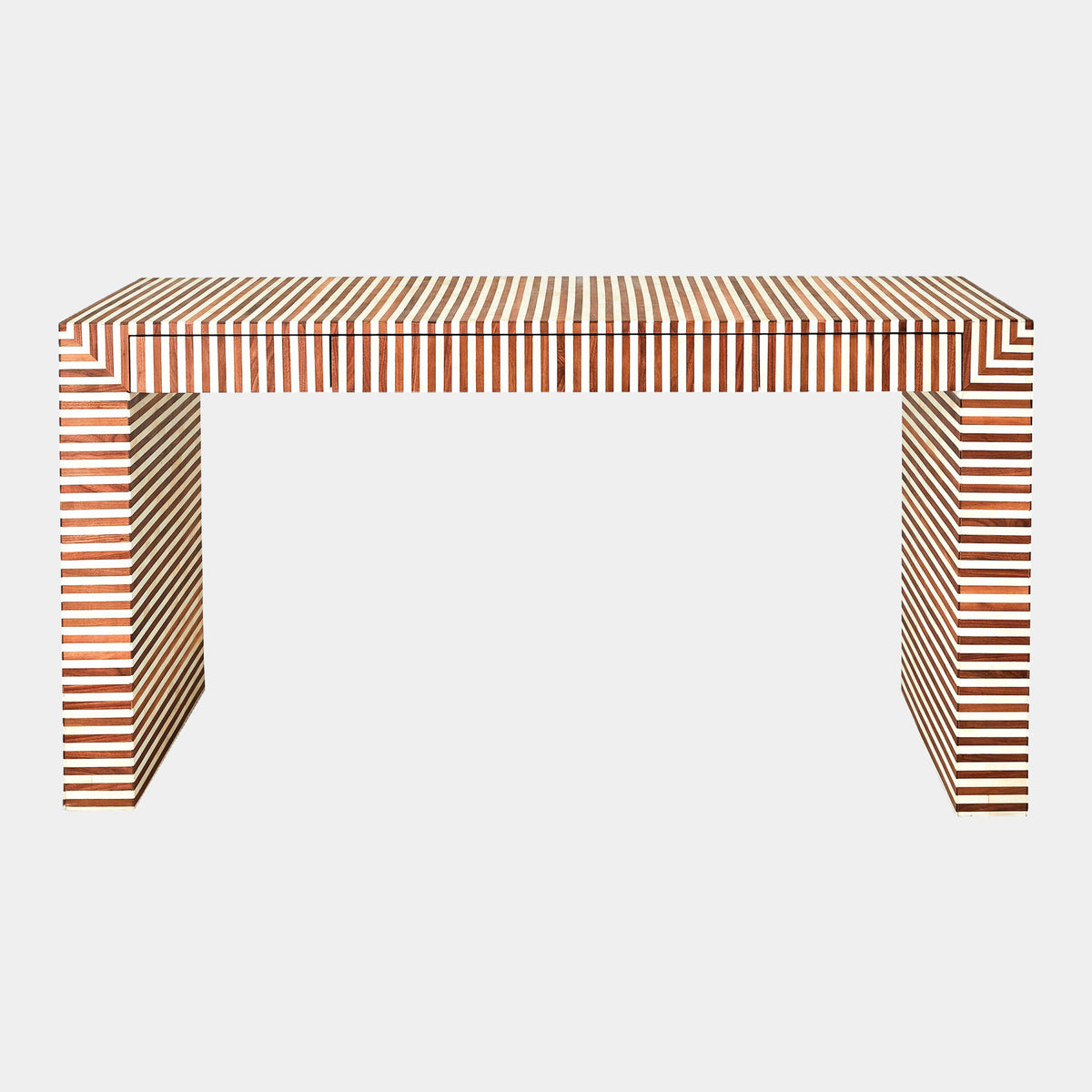 Sienna Writing Desk-Walnut/Bone