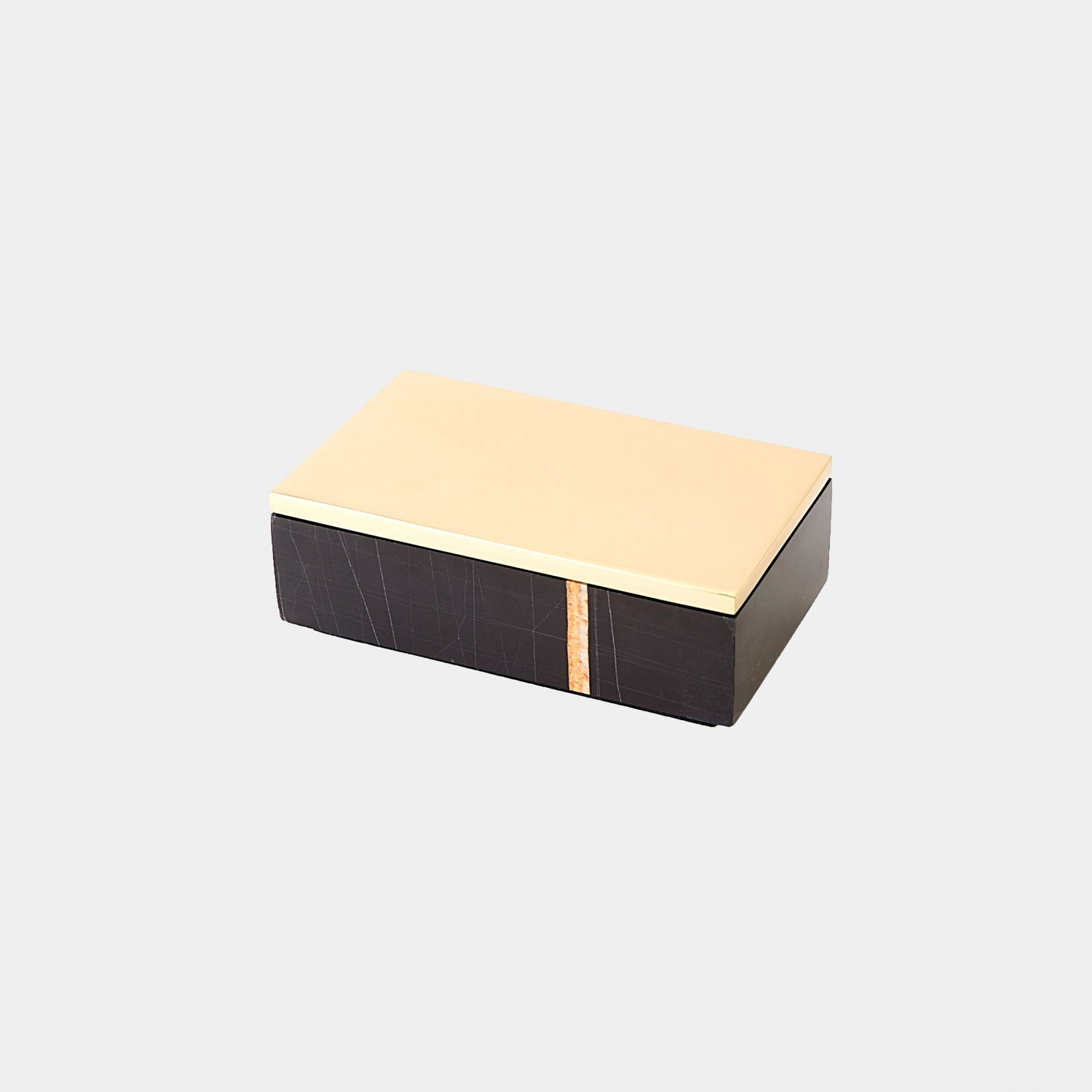 Cosmopolitan Rectangle Box-Brass/Black