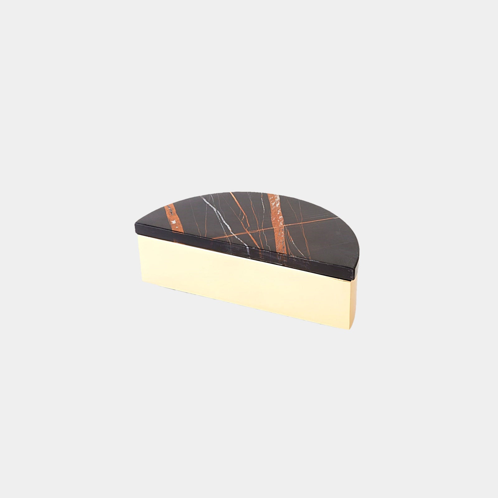 Cosmopolitan Crescent Box-Brass/Black