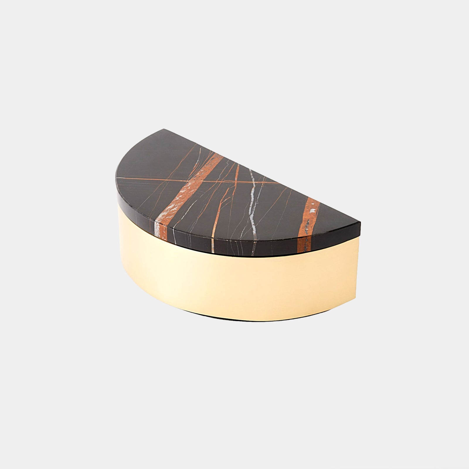 Cosmopolitan Crescent Box-Brass/Black
