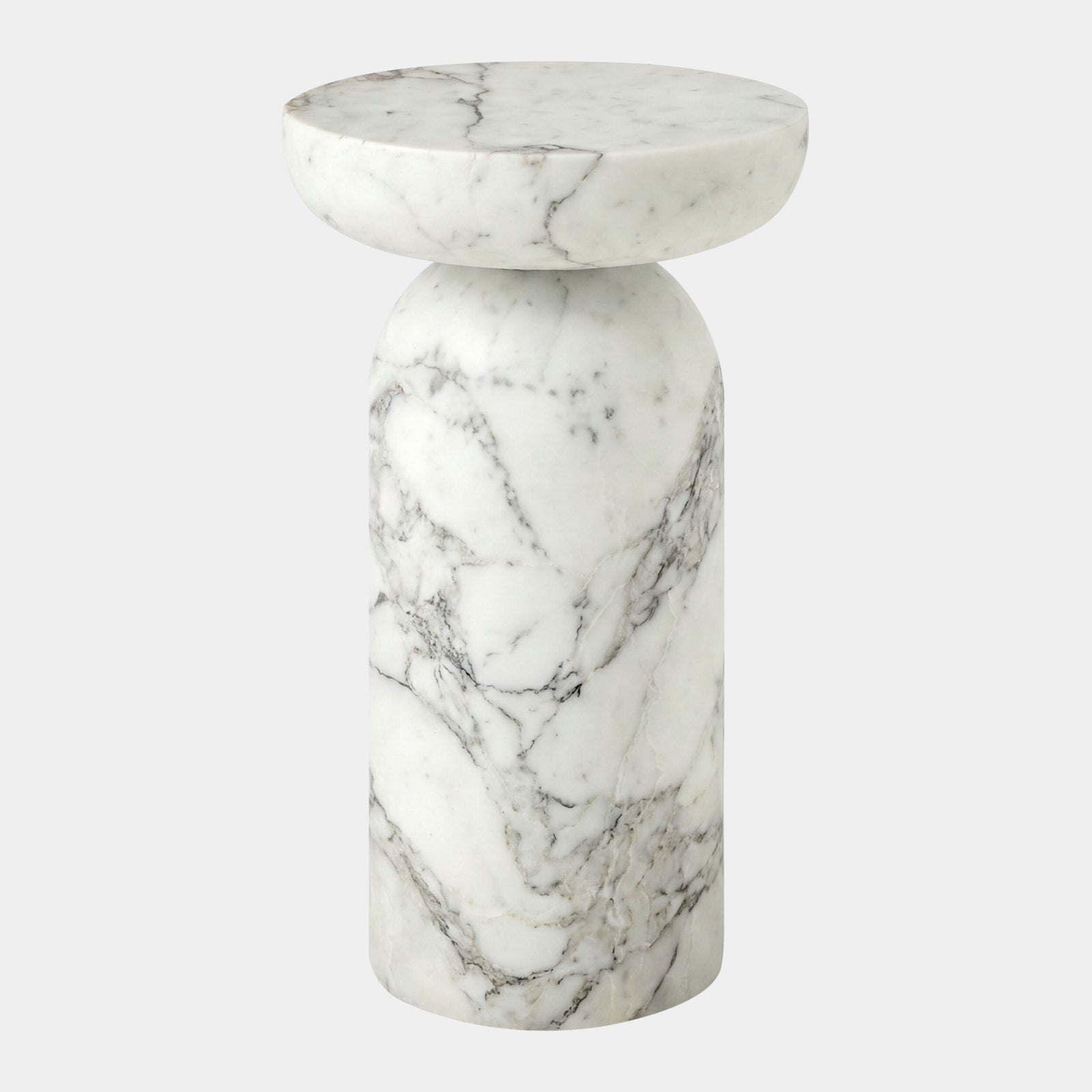 Tumble Accent Table-Arbescato White Marble