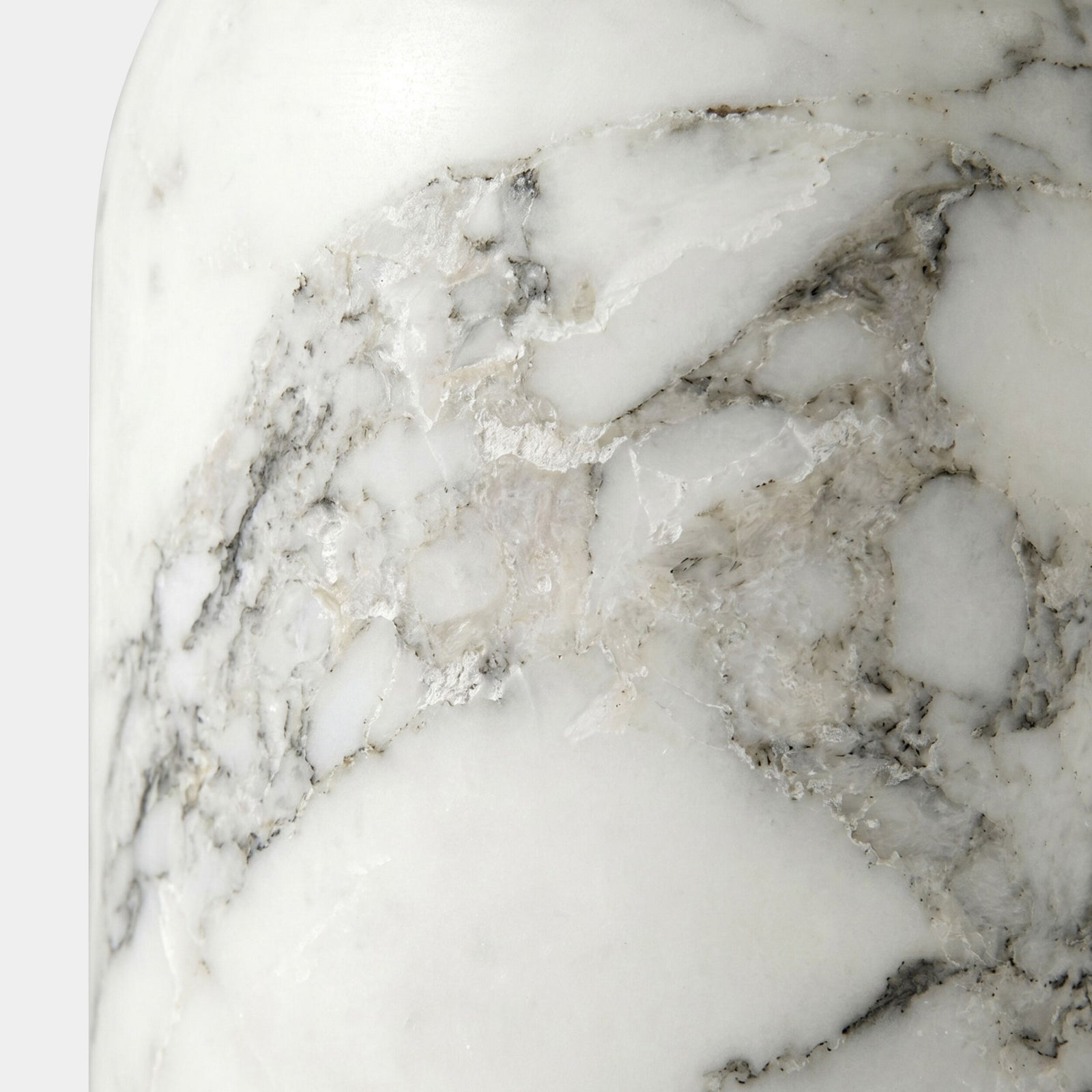 Tumble Accent Table-Arbescato White Marble