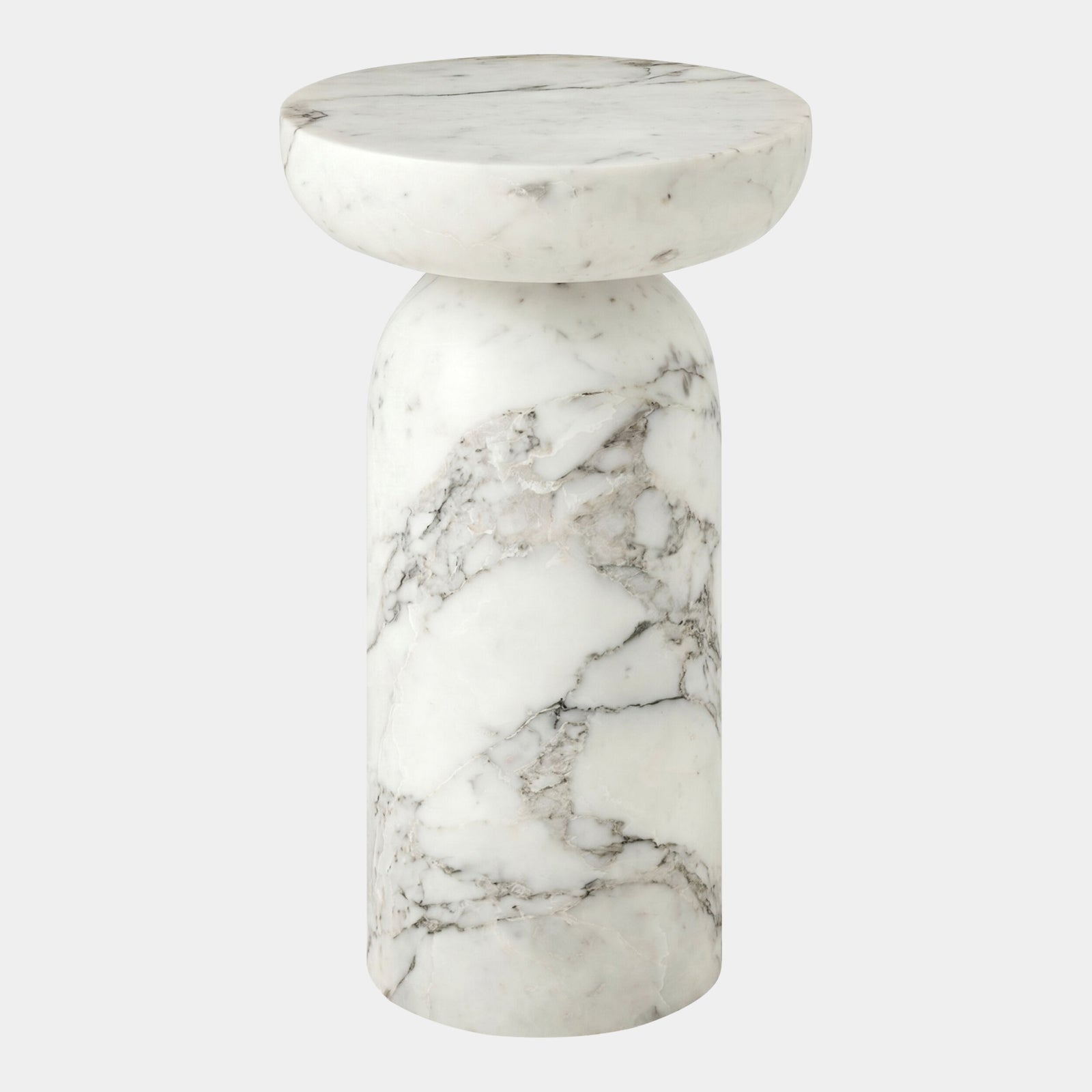 Tumble Accent Table-Arbescato White Marble