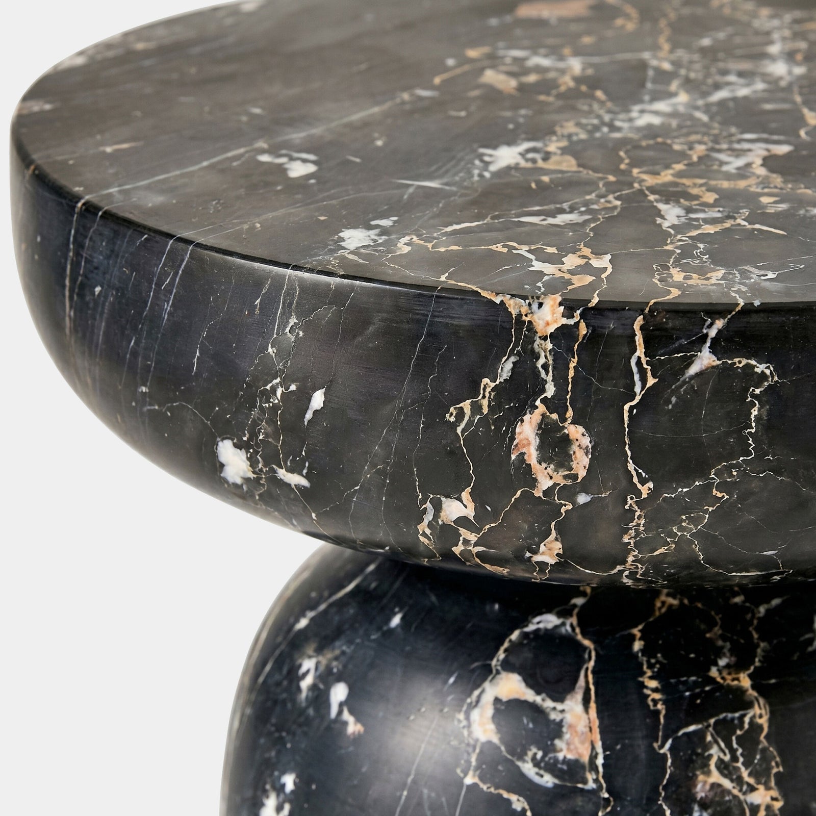 Tumble Accent Table-Golden Portoro Marble