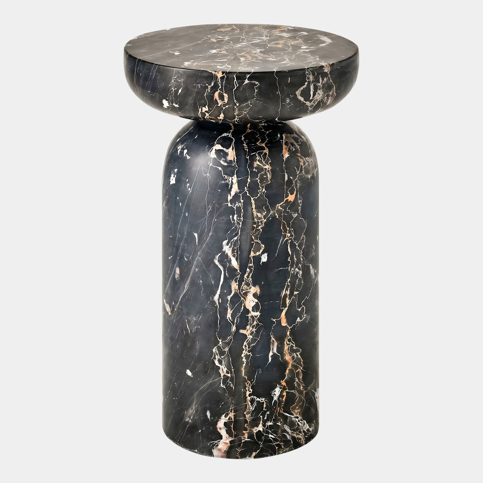 Tumble Accent Table-Golden Portoro Marble