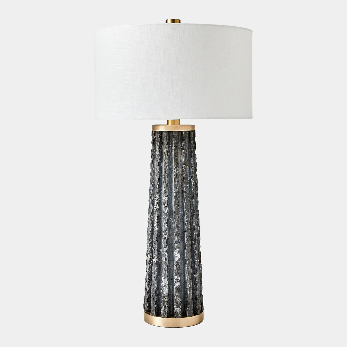Quarry Table Lamp-Black Marble