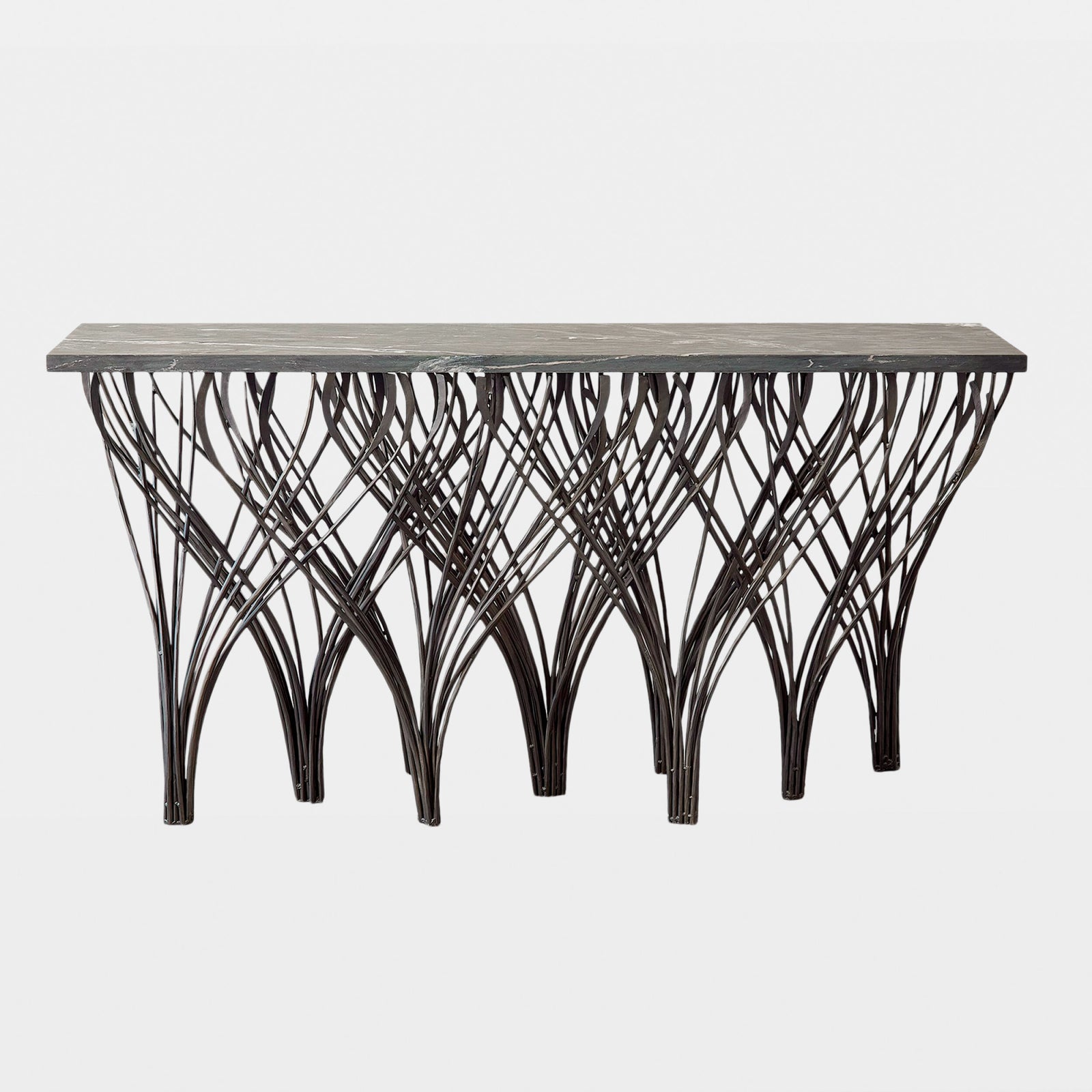 Vector Console-Iron/Black Leather Marble