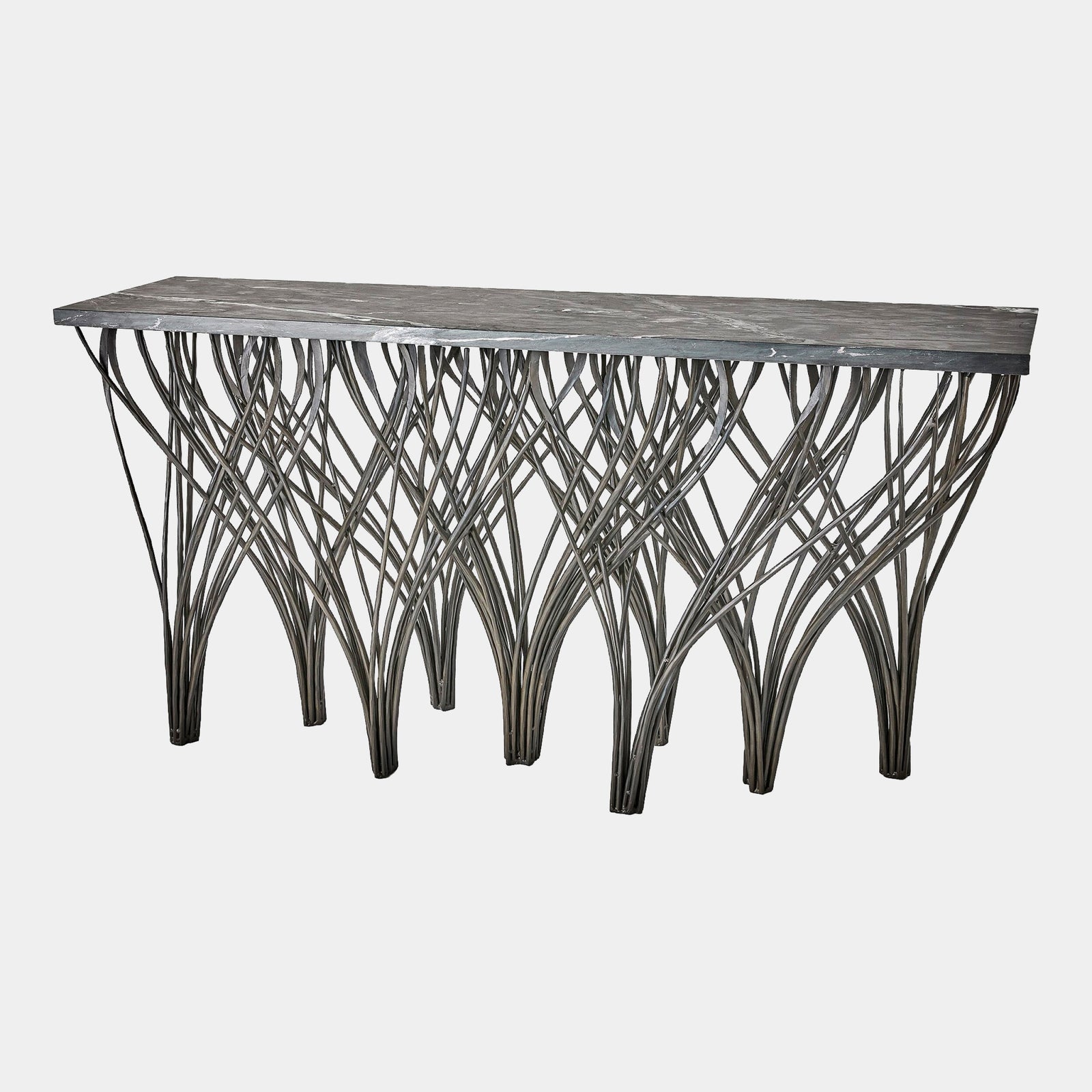 Vector Console-Iron/Black Leather Marble