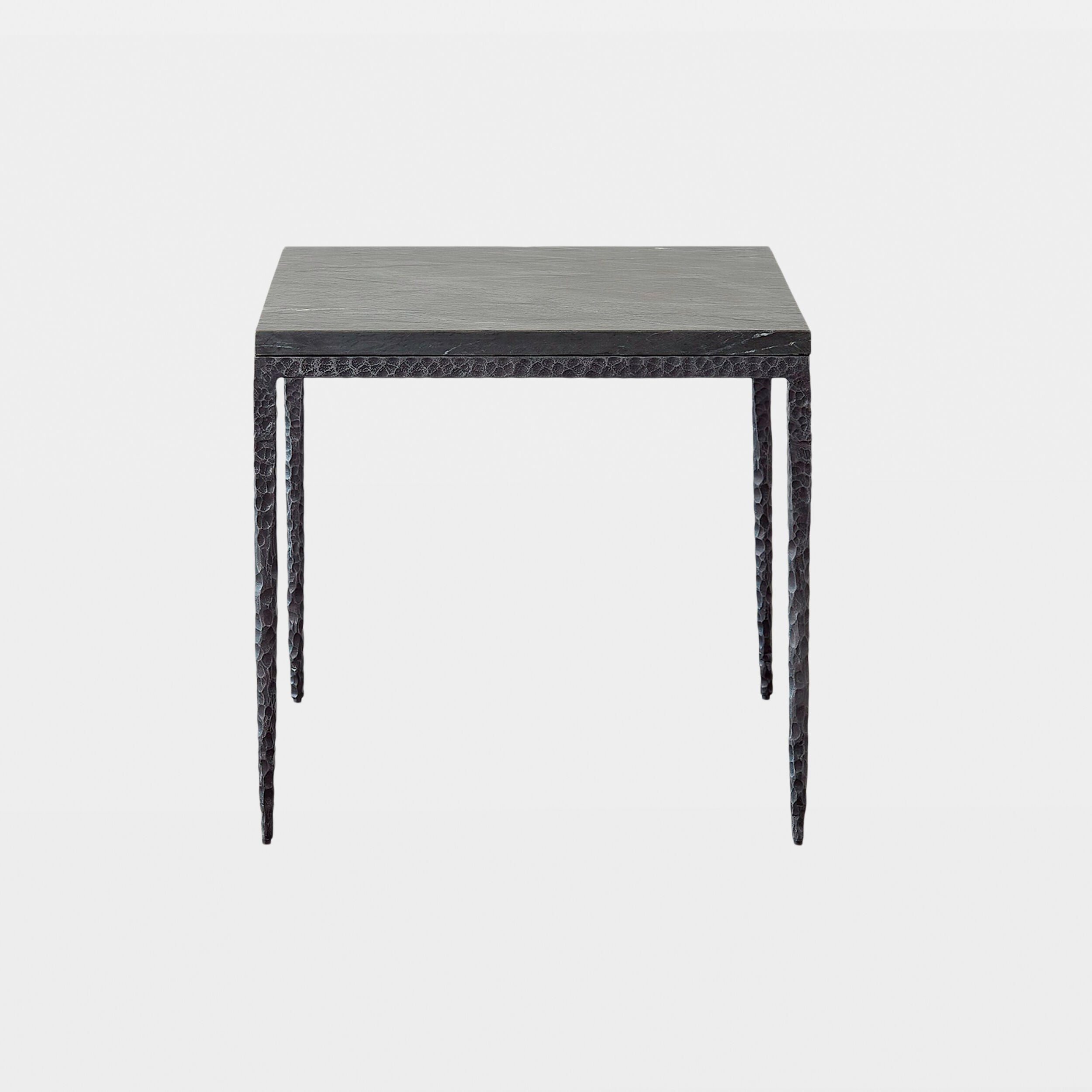 Forrester Side Table-Blackened/Flamed Marble