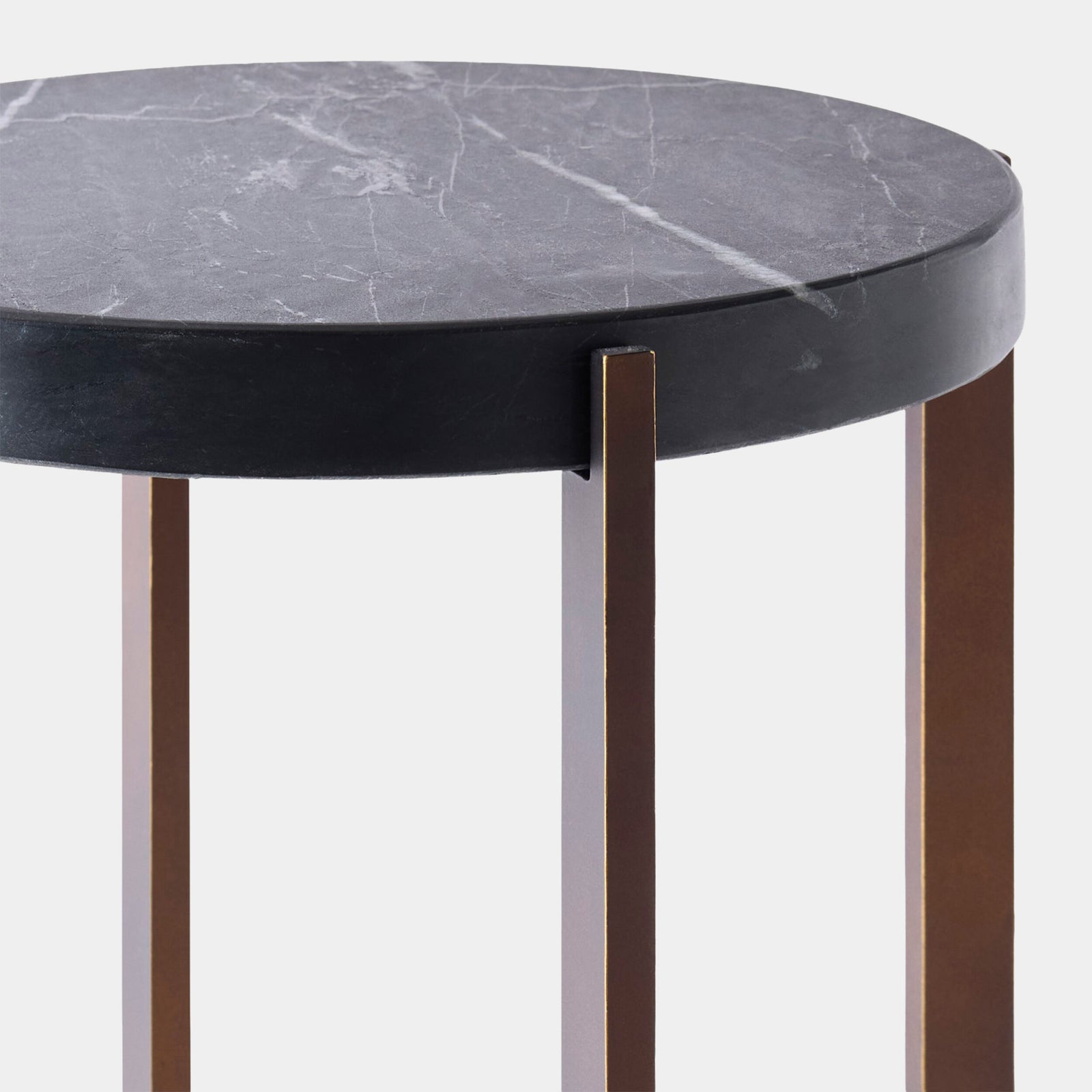 Tempest Table-Bronze w/Black Marble