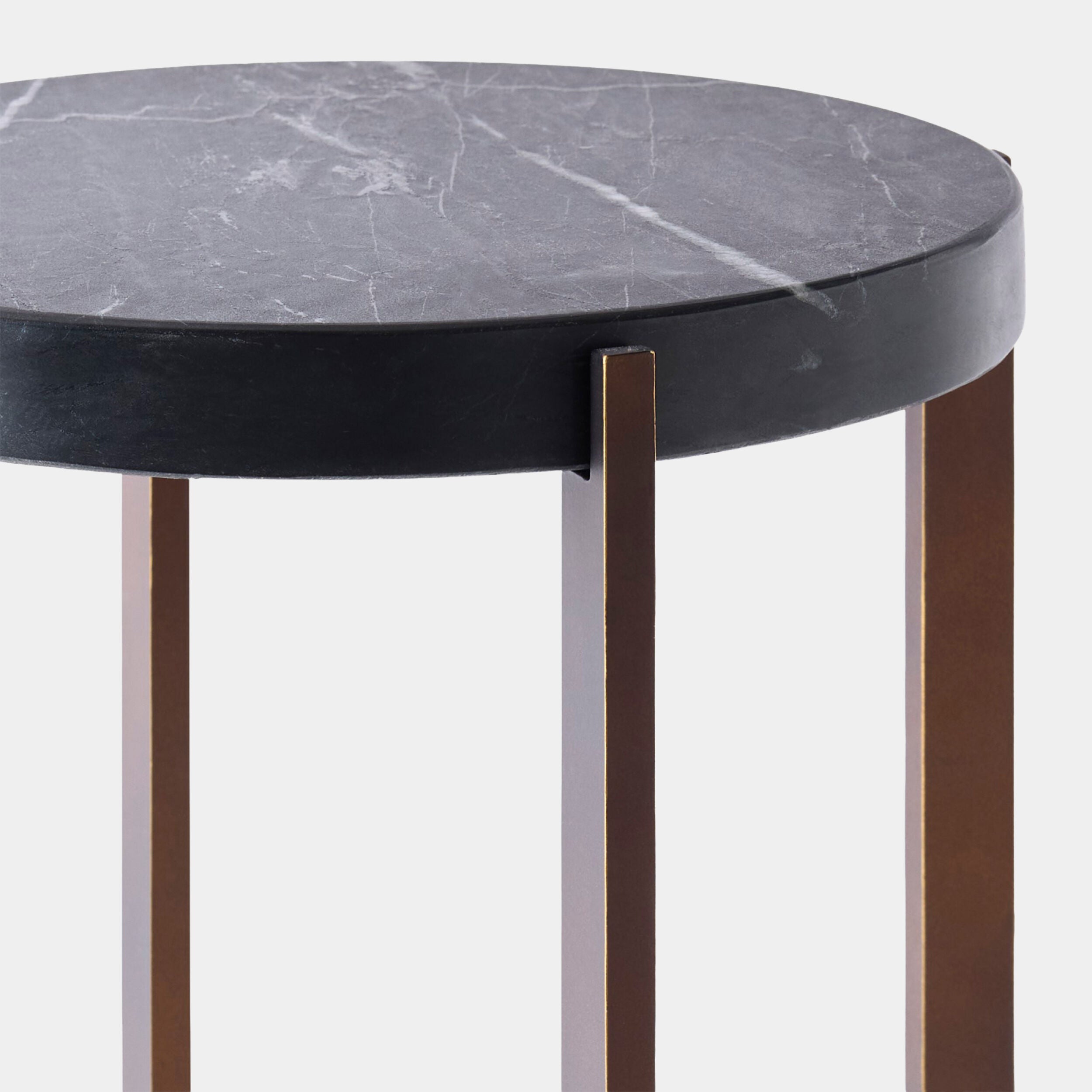 Tempest Table-Bronze w/Black Marble