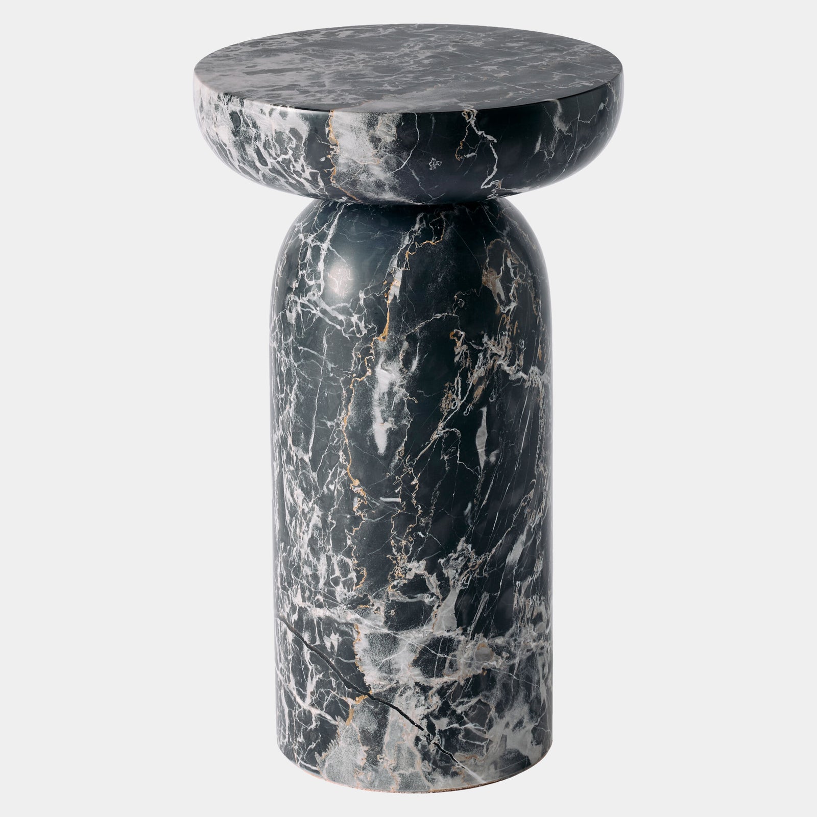 Tumble Accent Table-White Portoro Marble