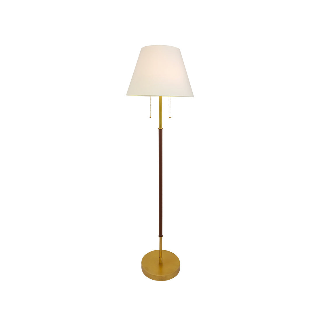 Skinny Mini Floor Lamp in Antique Brass/Brown / Steel - Chelsea House