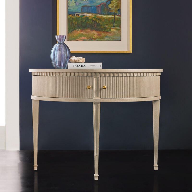 Large Gustavian Half Round Cabinet