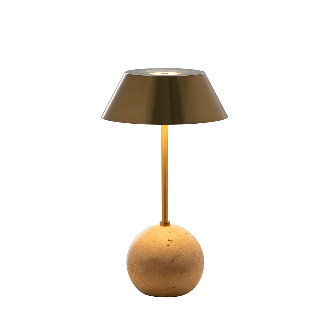 Firefly Table Lamp - BrassTravertineBeige