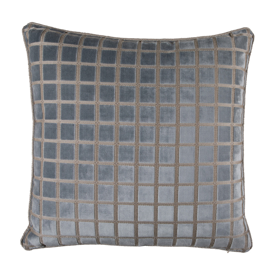 Checkered Chambray Poly 18x18