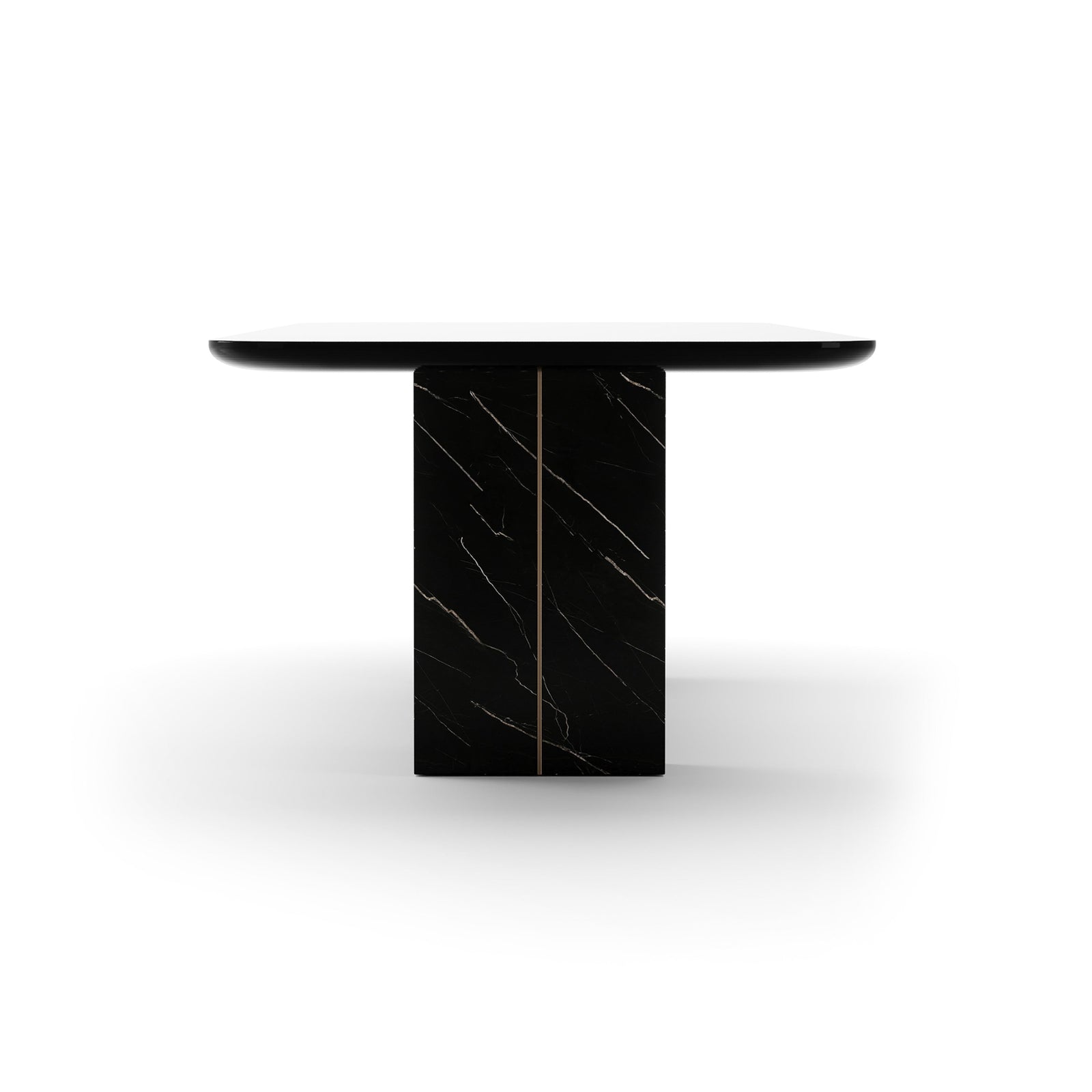 Overlap Rectangle Dining Table Dark