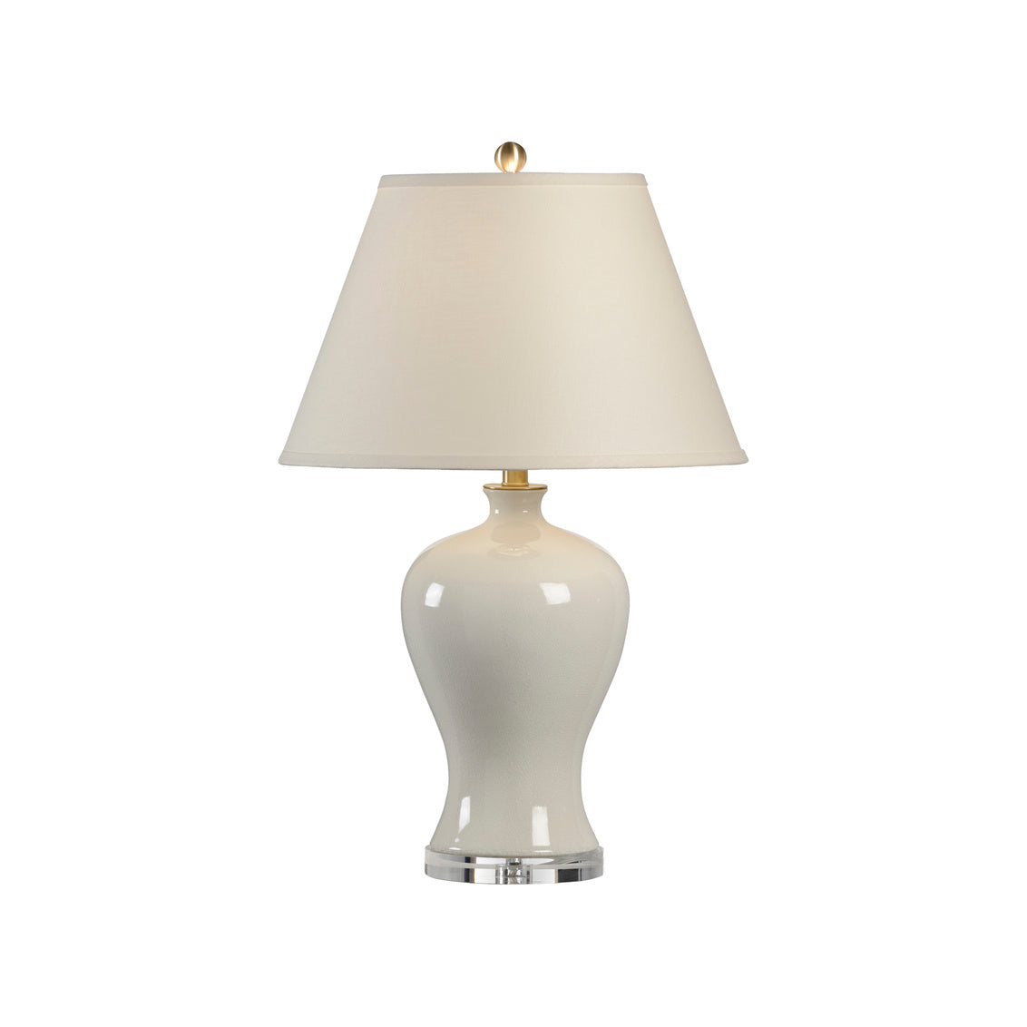Columbus Vase Lamp - Cream in 29 / Ceramic/Porcelain - Chelsea House