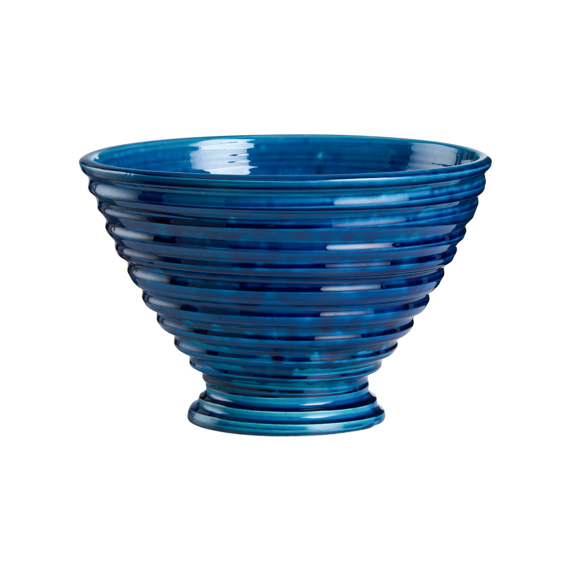Increspatura Footed Bowl - Blue