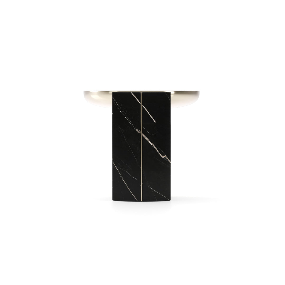 Overlap Round Side Table Dark