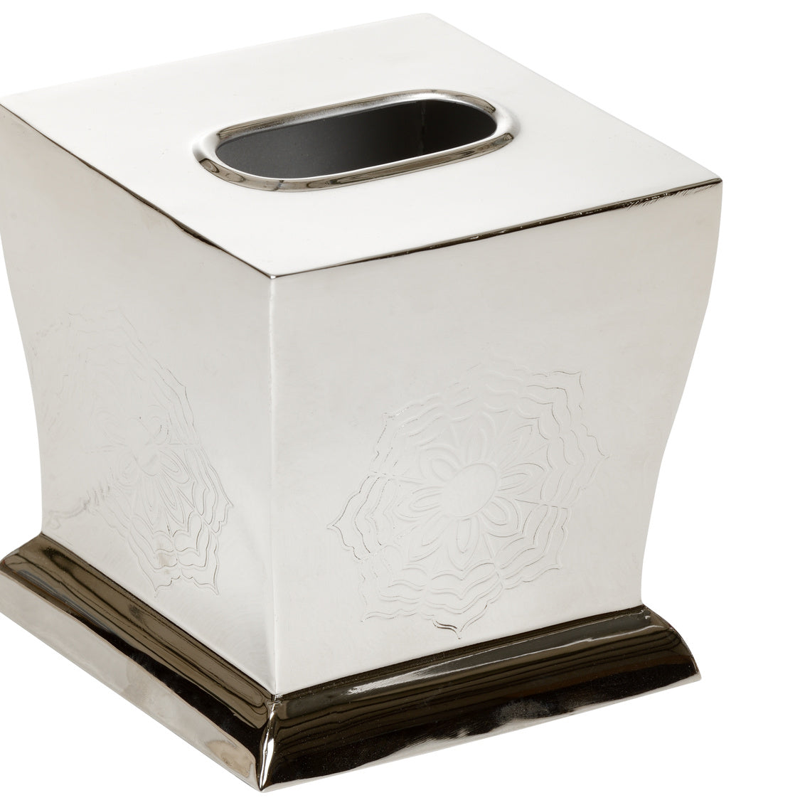 Waved Edge Tissue Box - Nickel