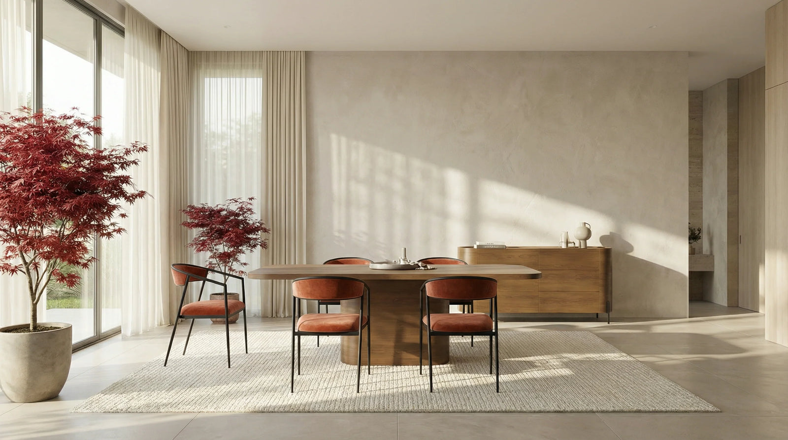 Atom Dining Table - Chocolate Nougat