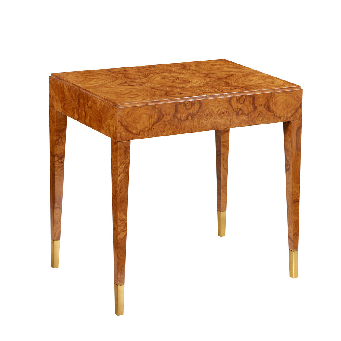 Modern History Selena End Table-Olive Ashe Burl MH1070F02