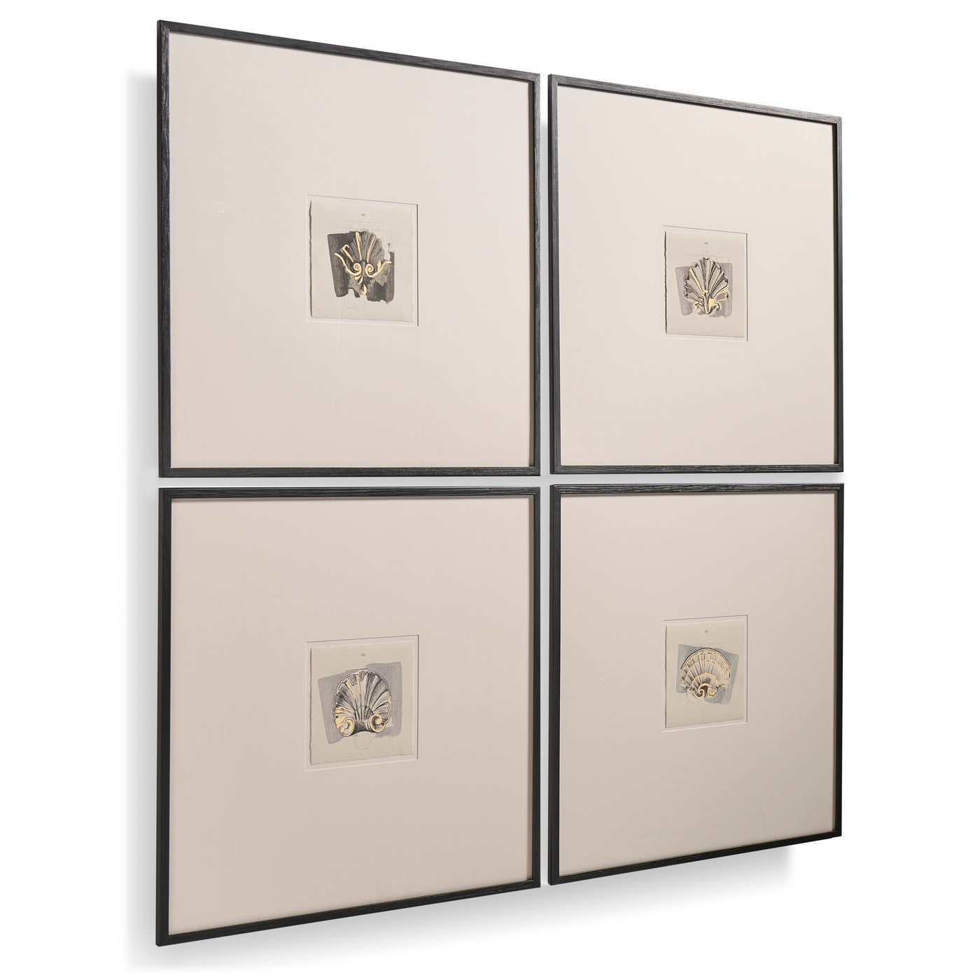 Architectural Clamshells - Set of 4