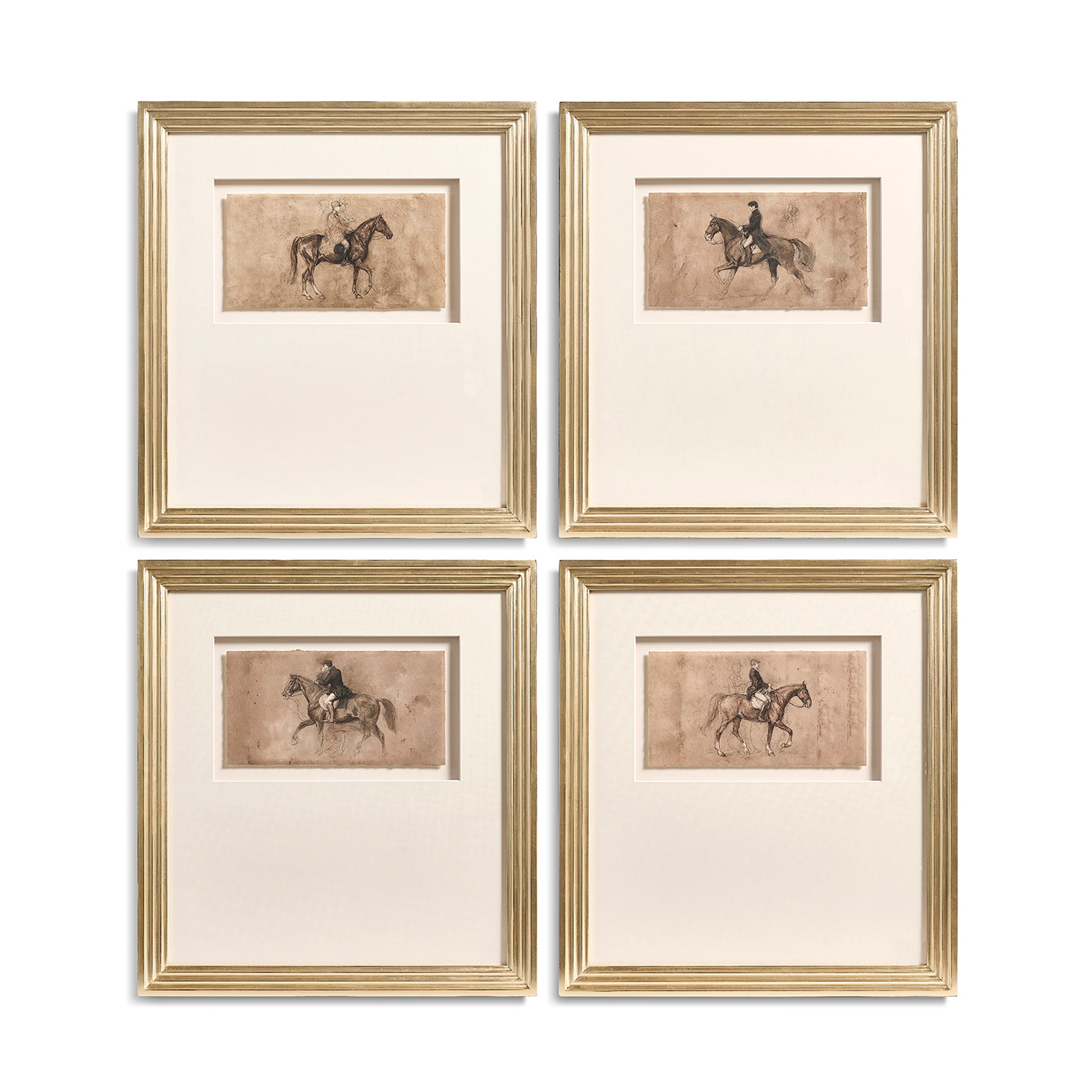 Equestrian Lines in Motion - Set of 4