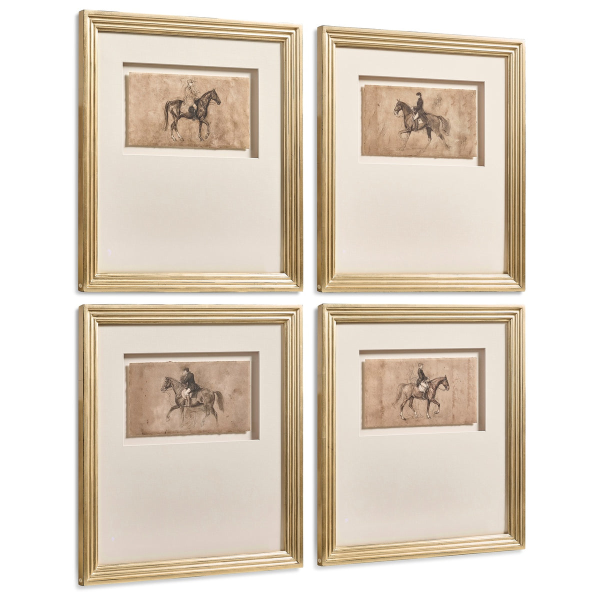 Equestrian Lines in Motion - Set of 4