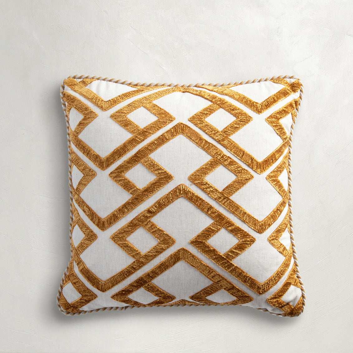Diamond in the Rough Mustard Poly 20x20