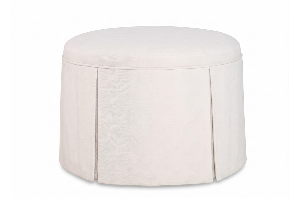 Emma Skirted Ottoman W Casters