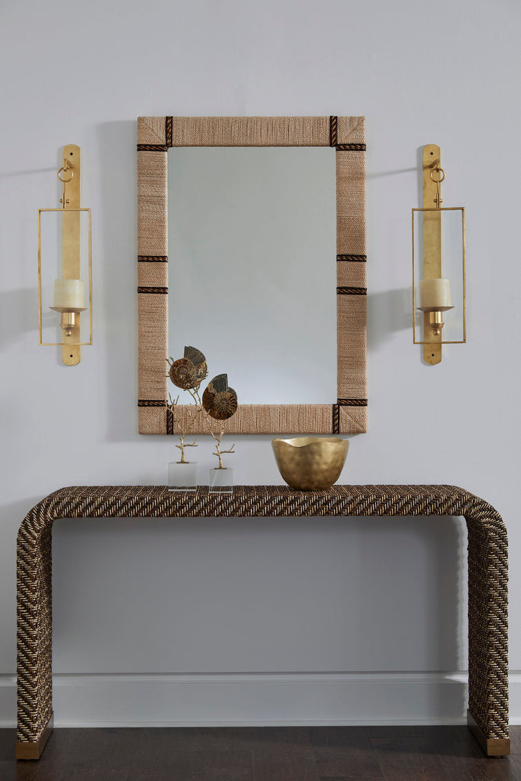 Newton Mirror in 42 / Raffia - Chelsea House