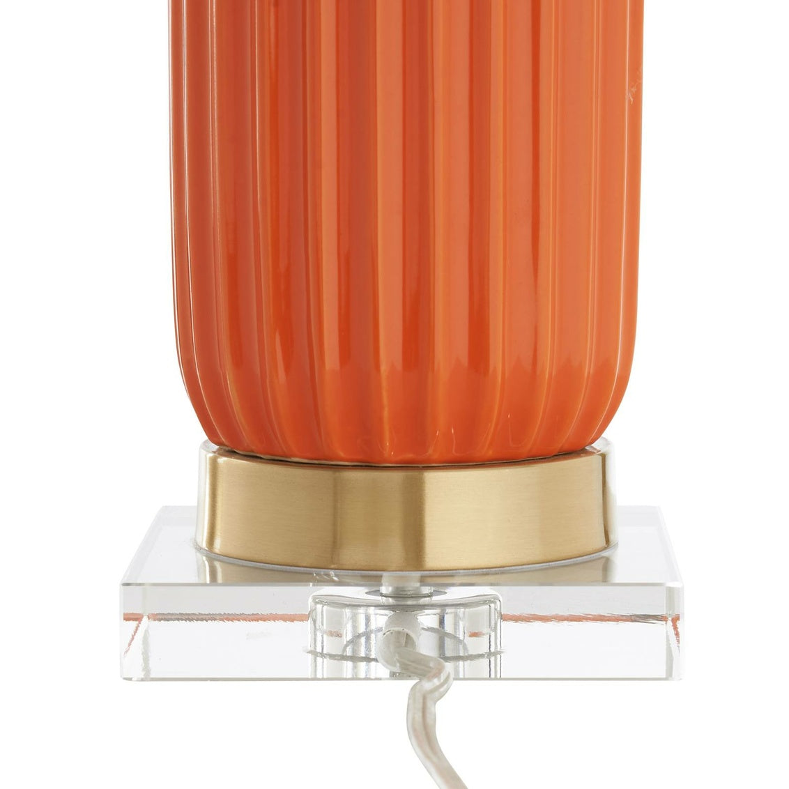 Samuel Ceramic Lamp - Orange in Orange Glaze / Ceramic/Porcelain - Chelsea House